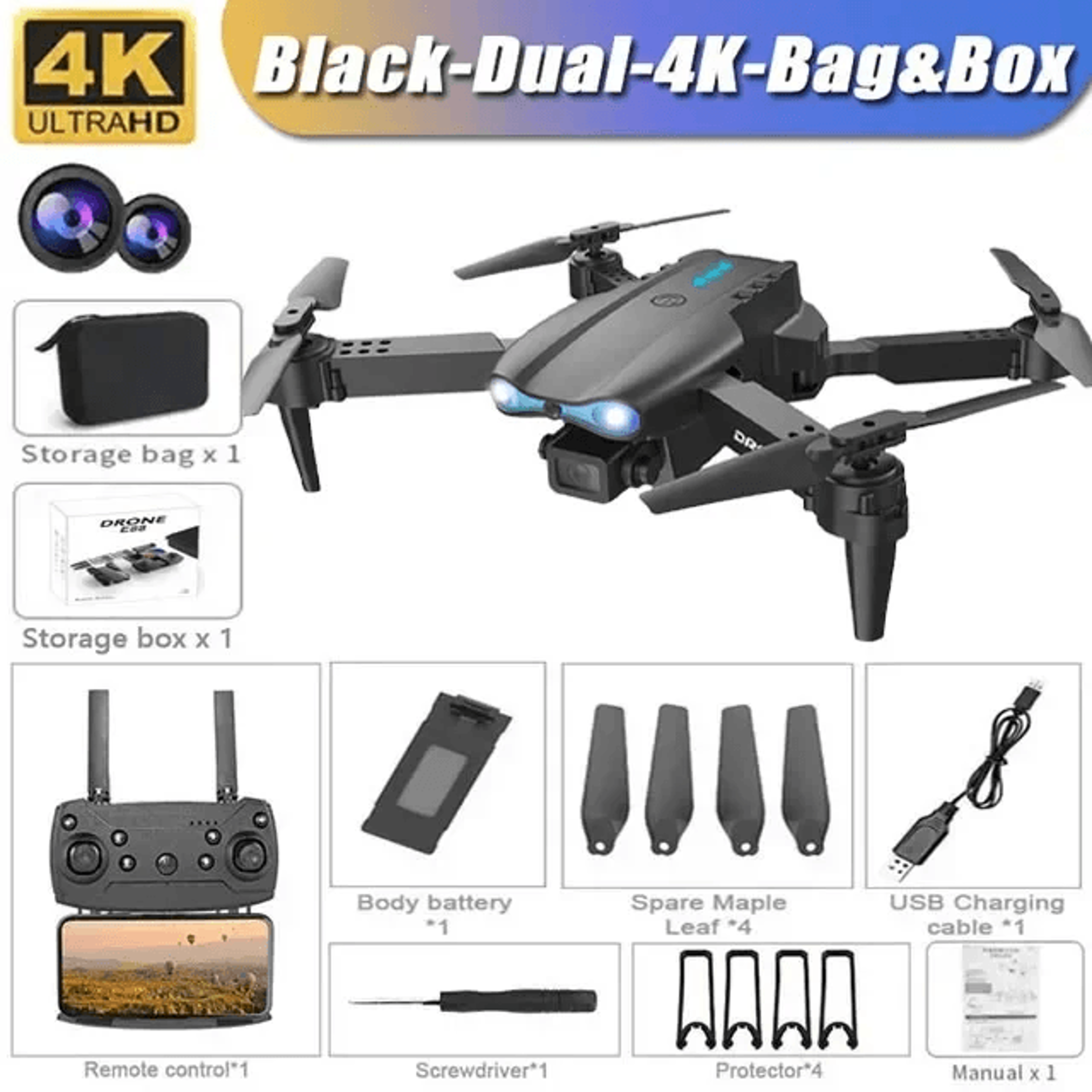 E99 Pro Drone With 6K Camera And Altitude Hold Quadcopter 0