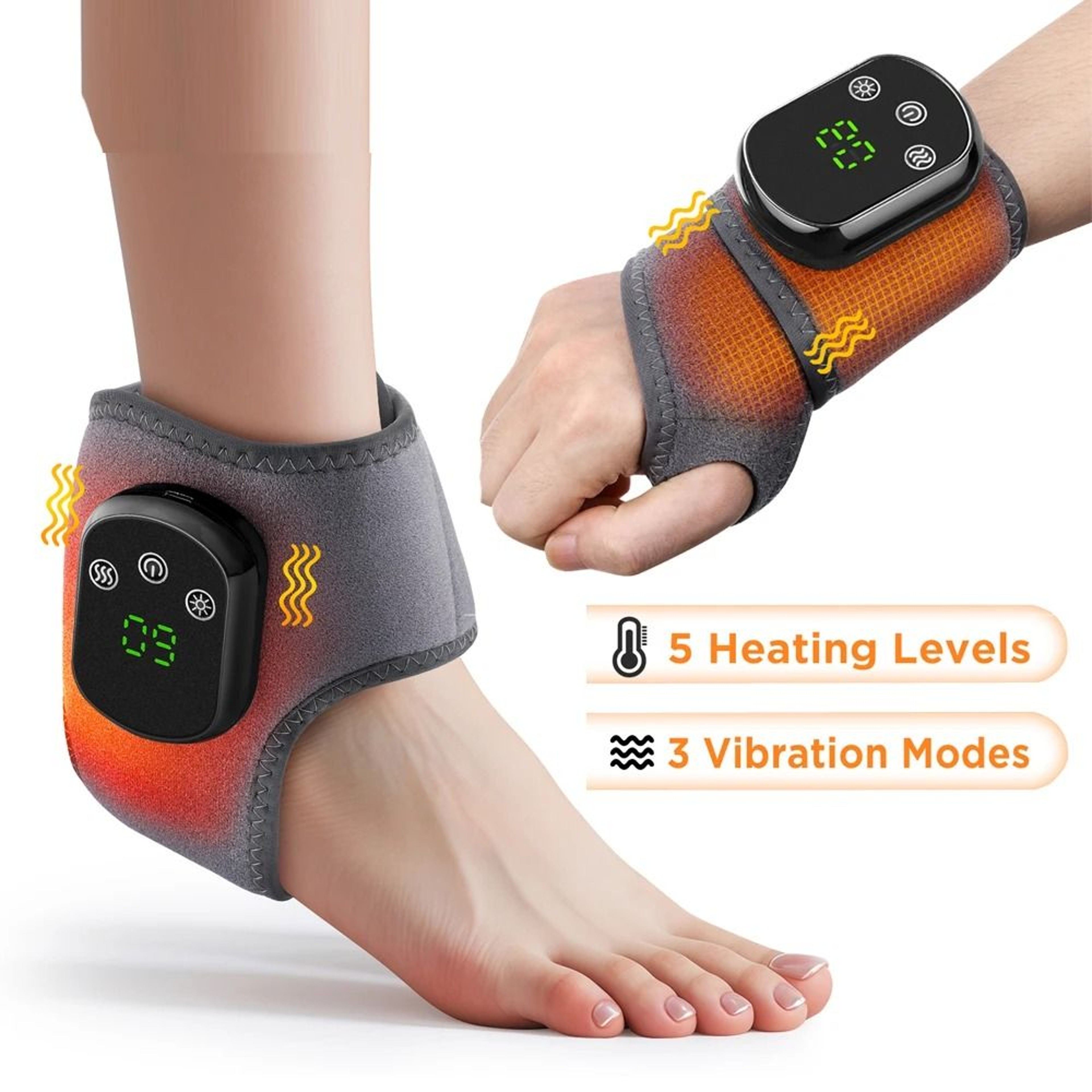 Electric Heat And Vibration Brace For Wrist And Ankle 0