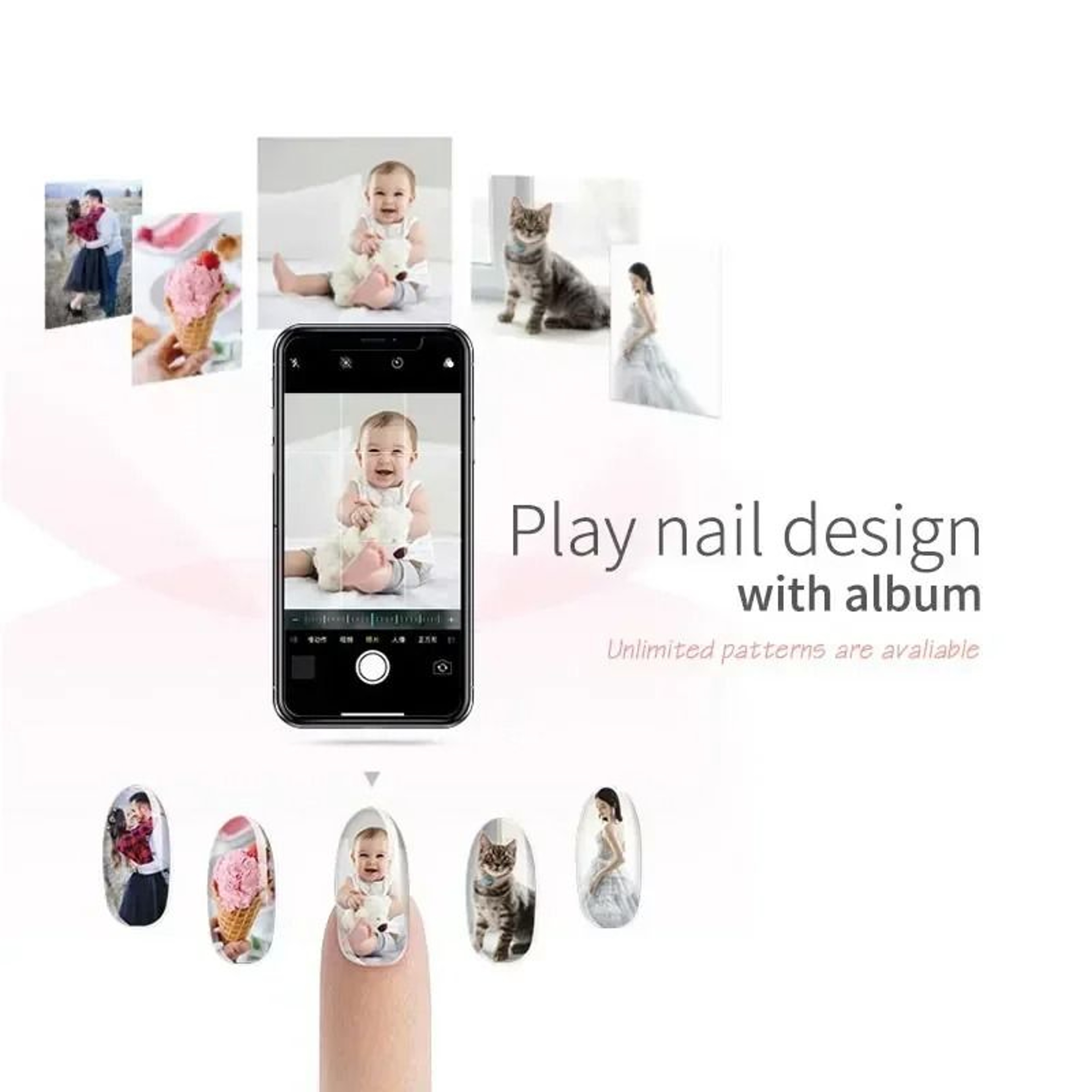 Smart Nail Printer With 3D Wireless Nail Art And Ink Cartridge 3