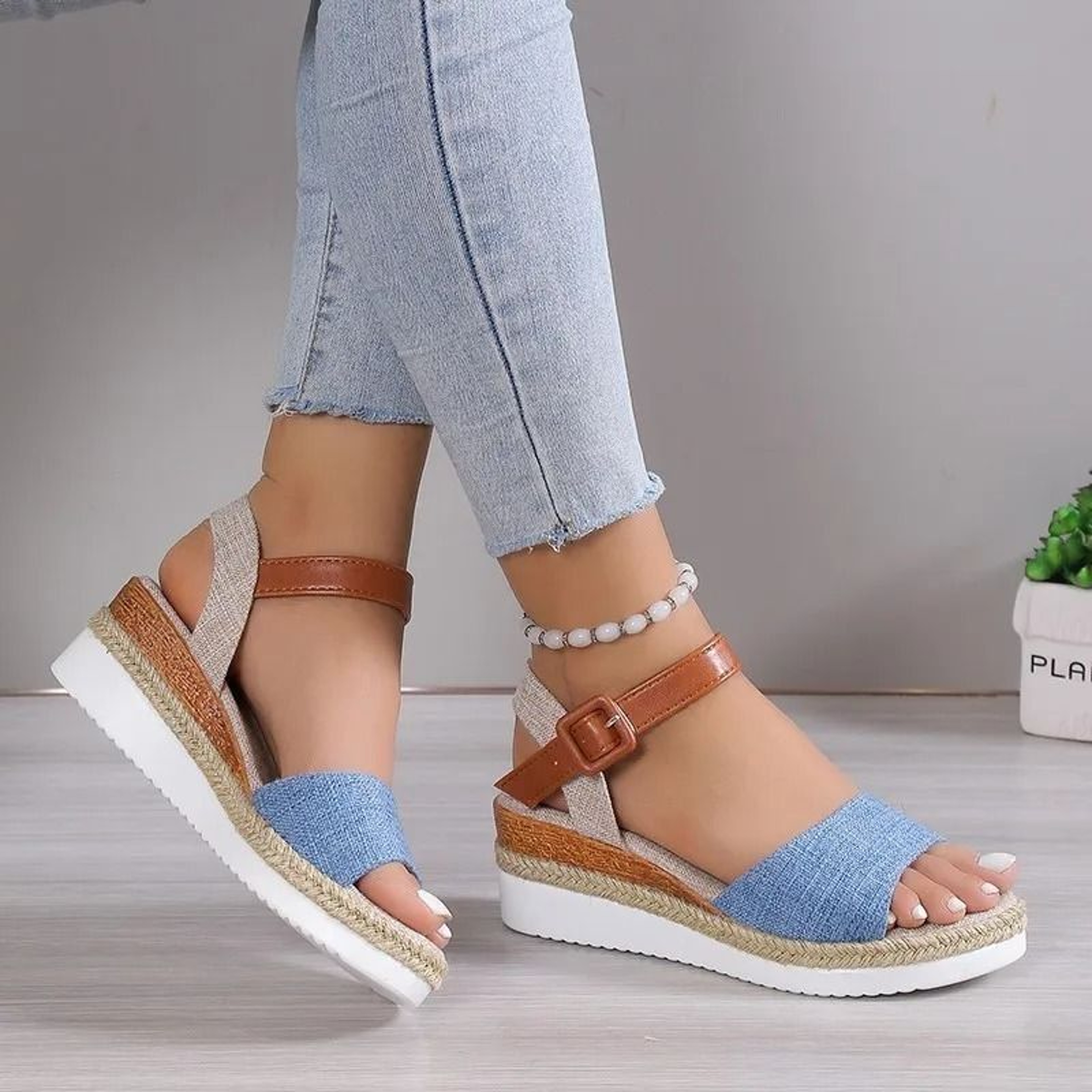 Womens Summer Wedge Sandals With Soft Sole And Plus Size Comfort 5