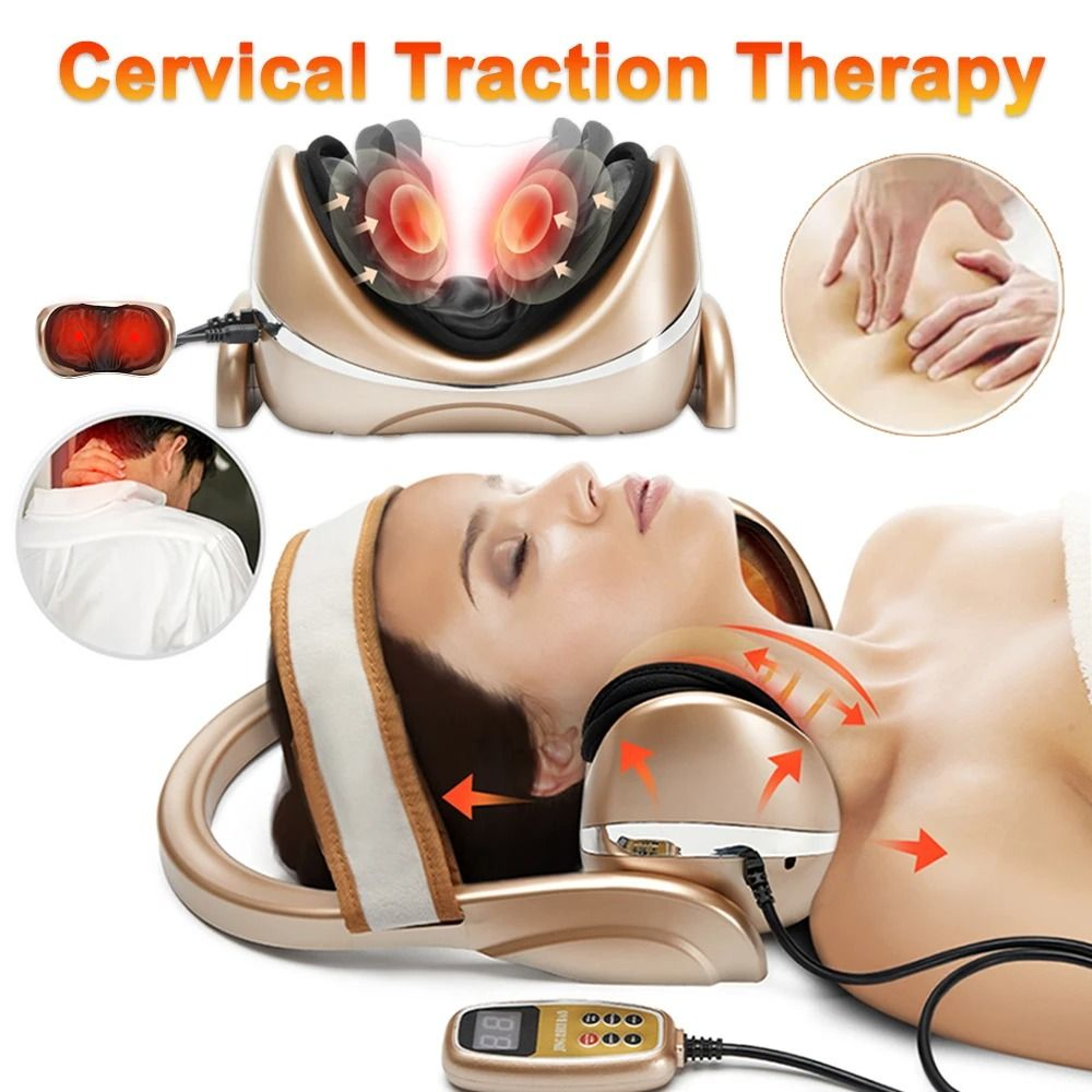 Electric Neck Massager With Heated Airbag Support 1