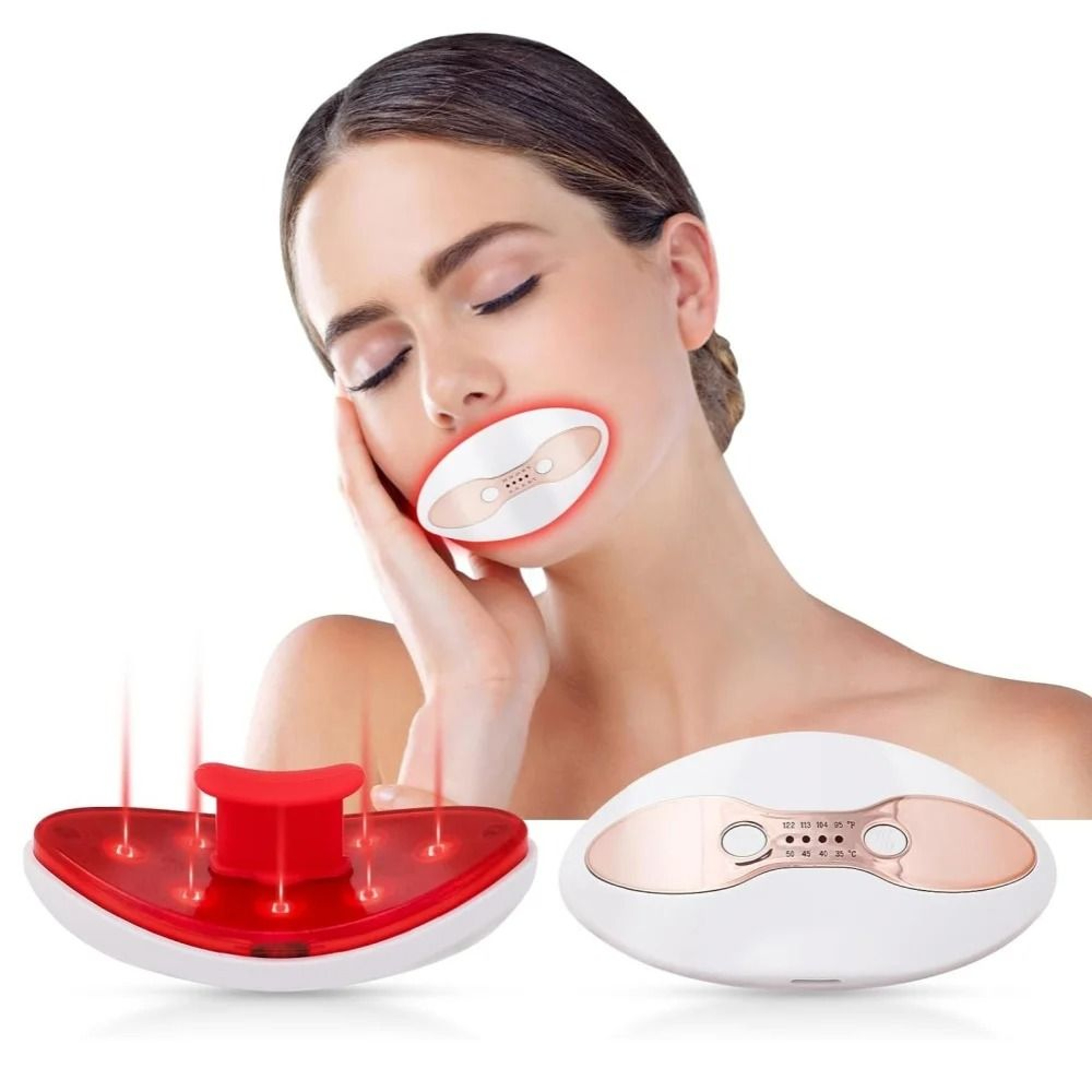 LED Light Lip Plumper And Eye Care Tool With Heating Function 0
