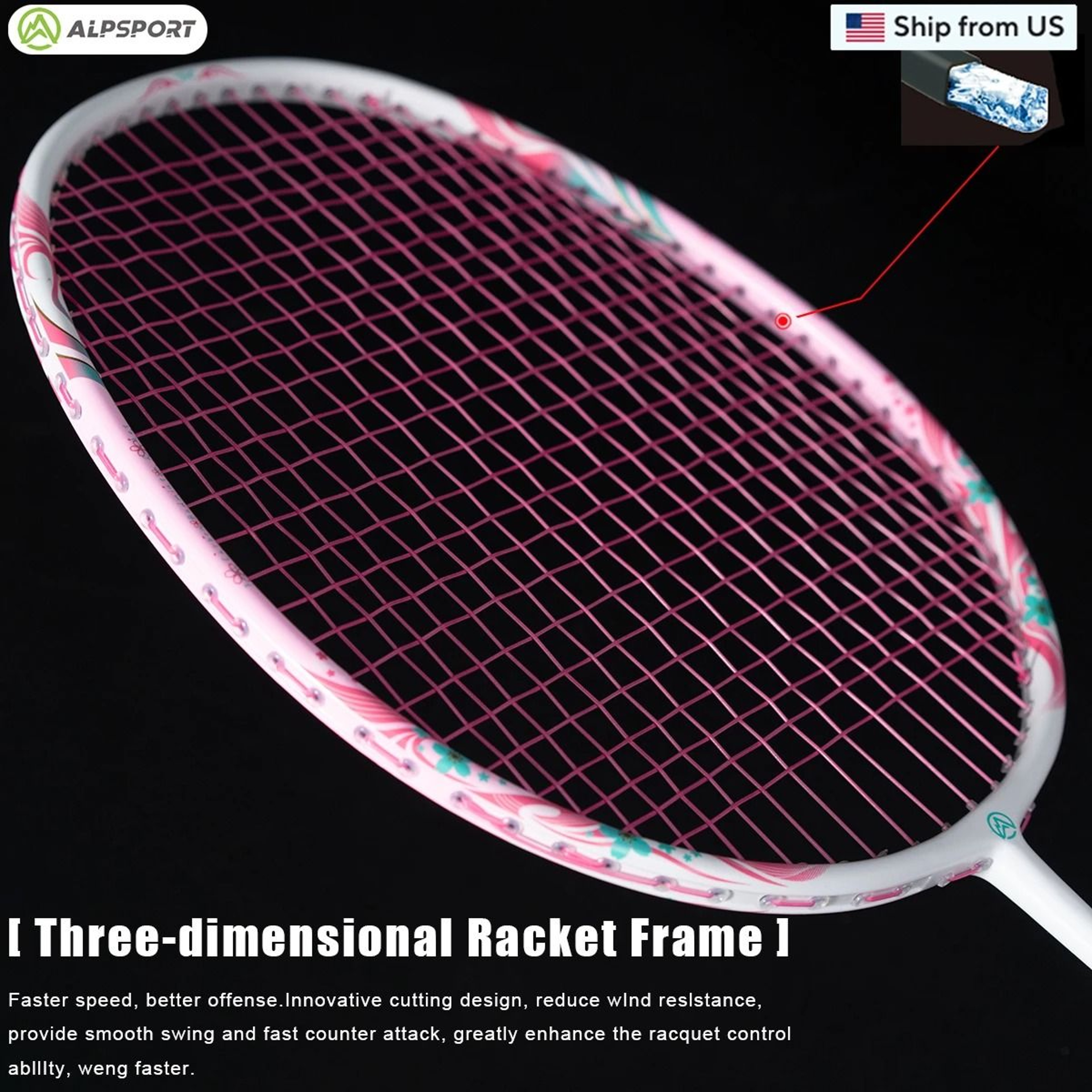 Ultra Light Carbon Fiber Badminton Racket For Powerful Offensive Play 3