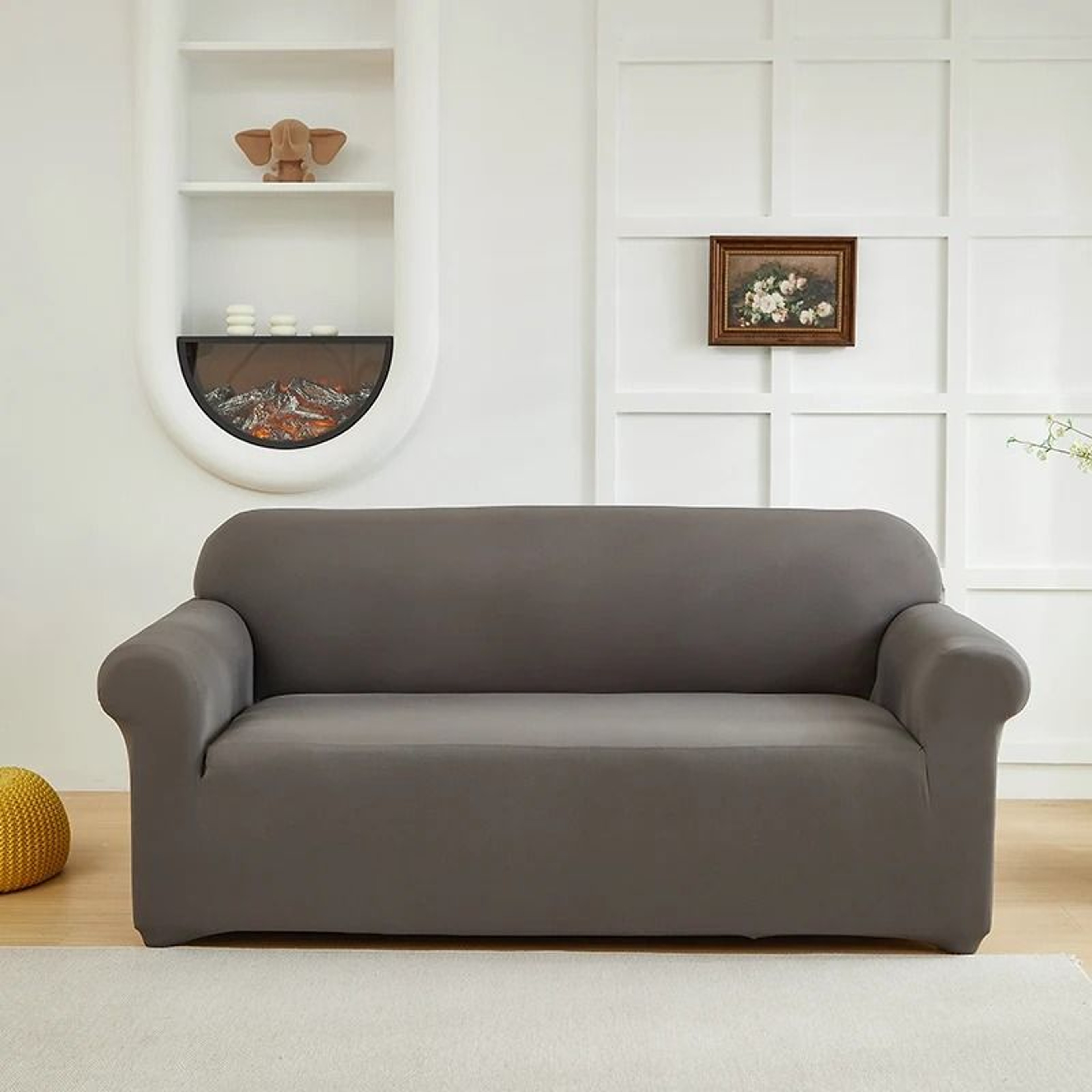 Stretch Sofa Slipcover For Living Room Furniture Protection 7