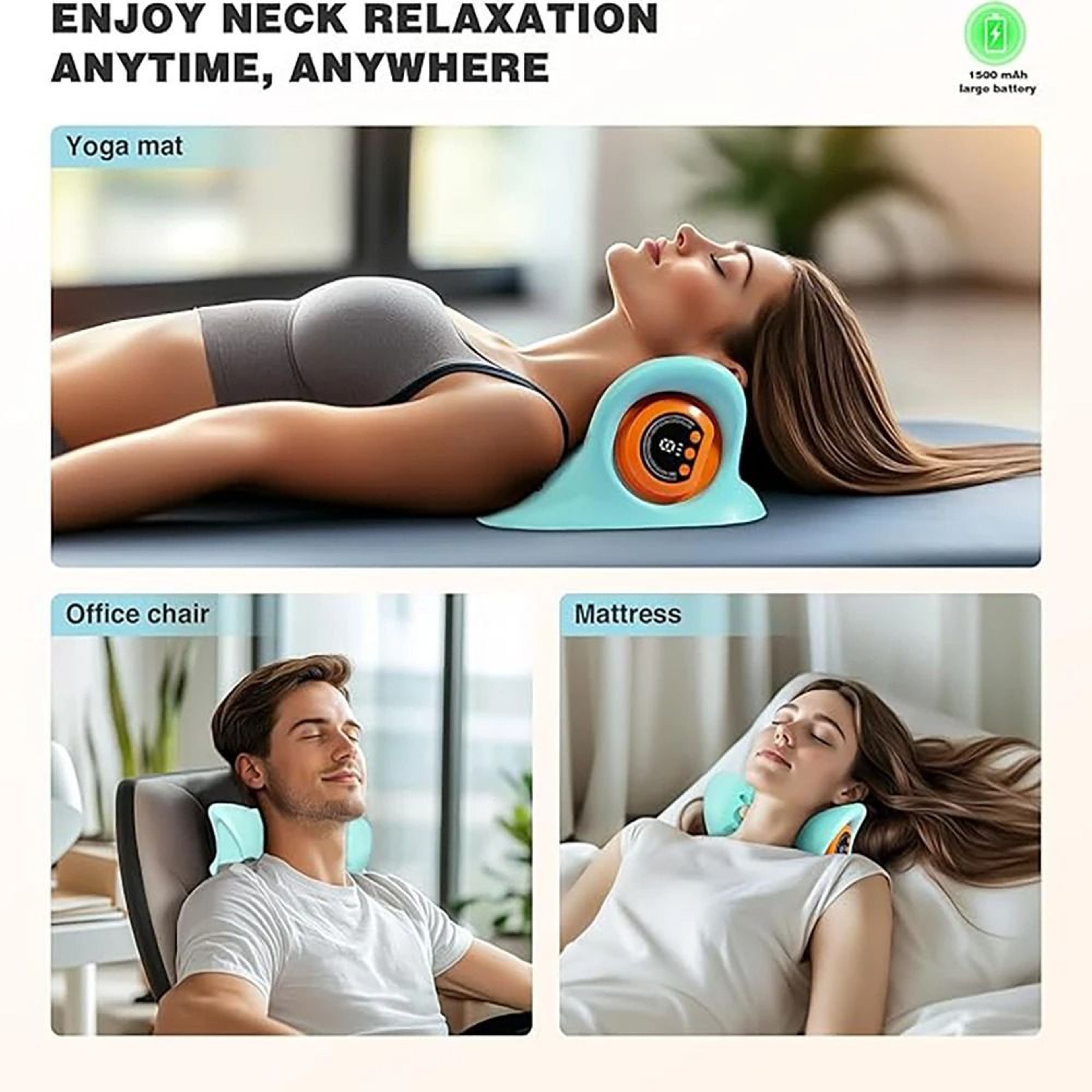 Portable EMS Neck Massager With Heat And Cervical Spine Support 6