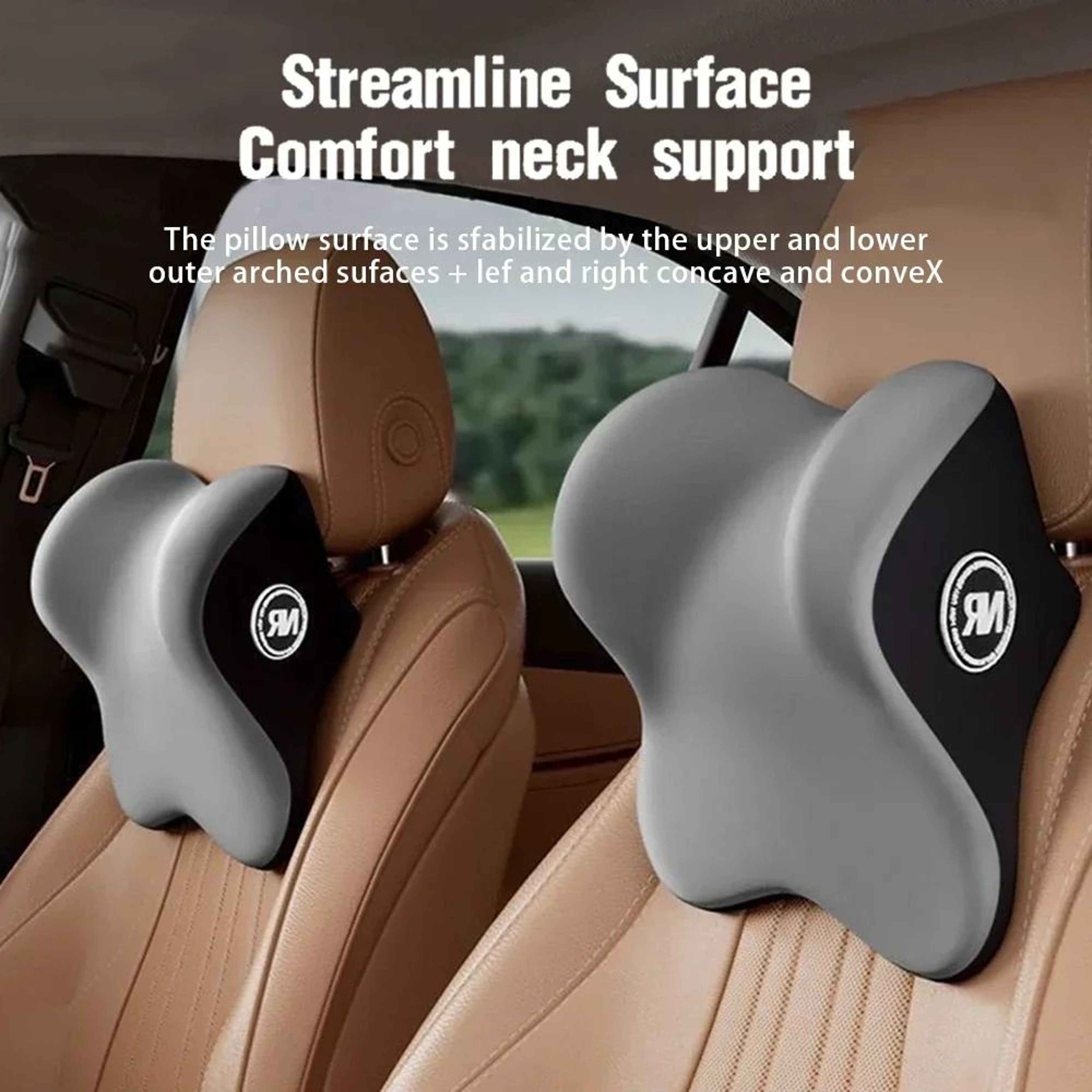 Memory Foam Car Lumbar And Neck Support Pillows 3