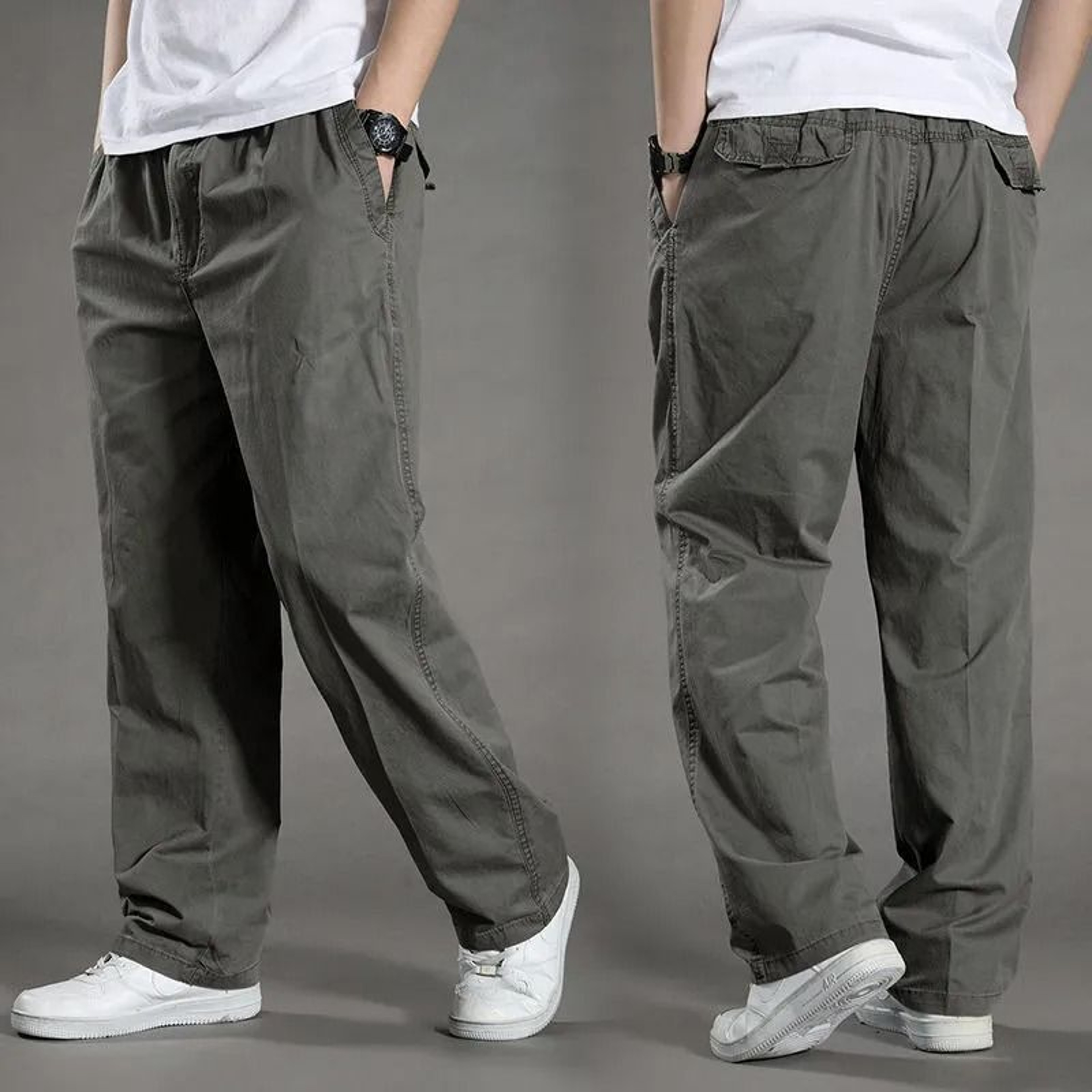 Mens Cotton Cargo Jogger Pants For Work And Outdoor Climbing 9
