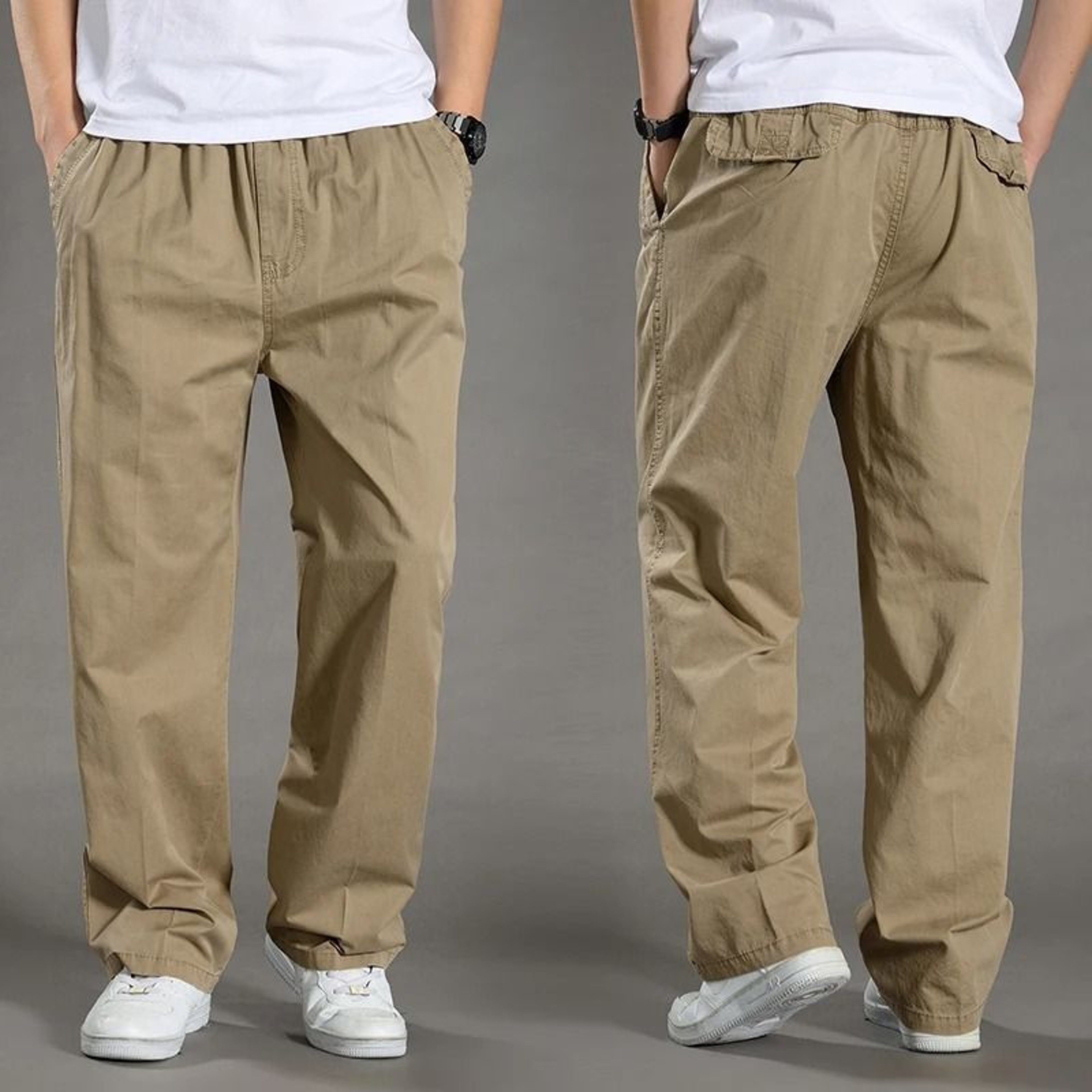 Mens Cotton Cargo Jogger Pants For Work And Outdoor Climbing 8