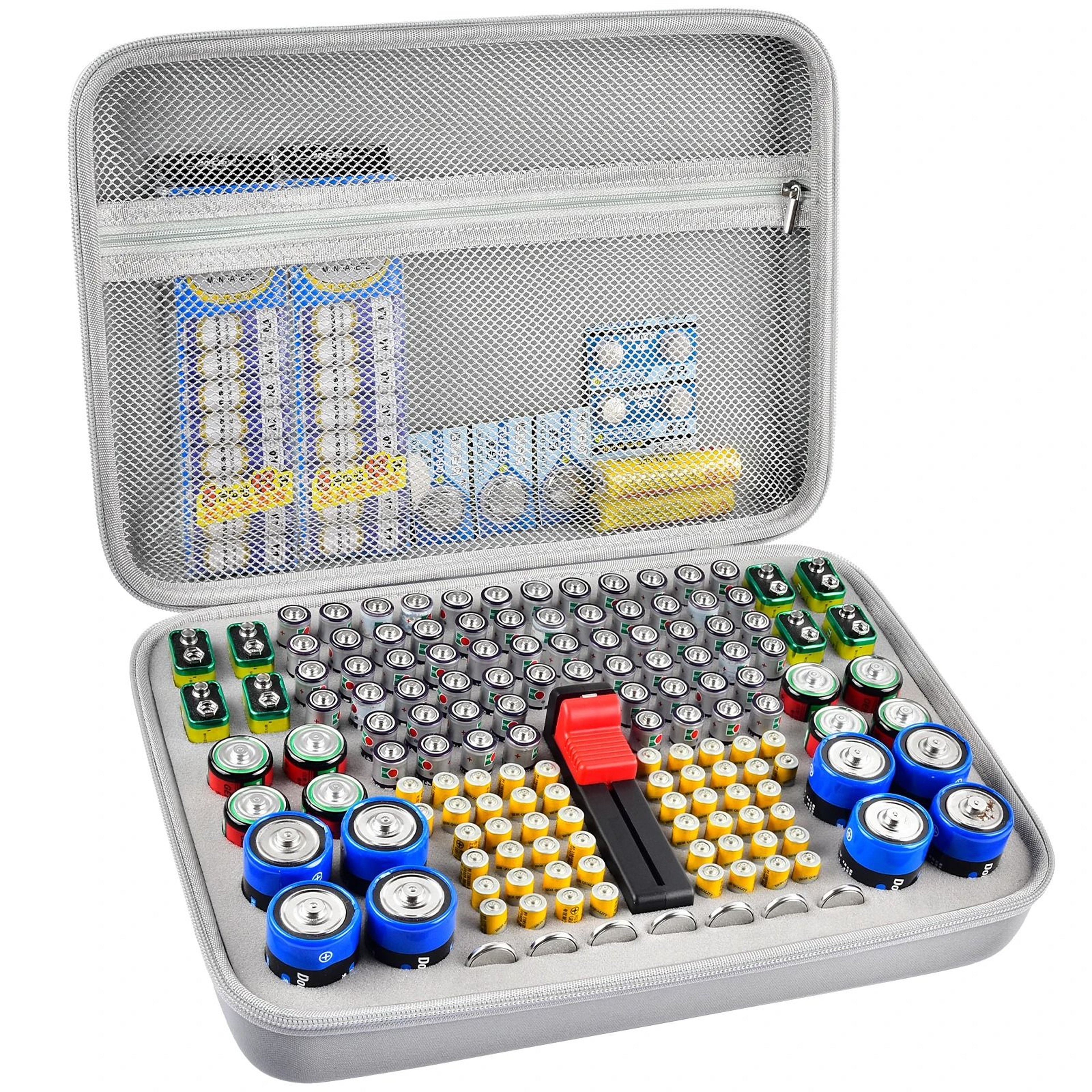 Battery Organizer Storage Case With BuiltIn Tester 12