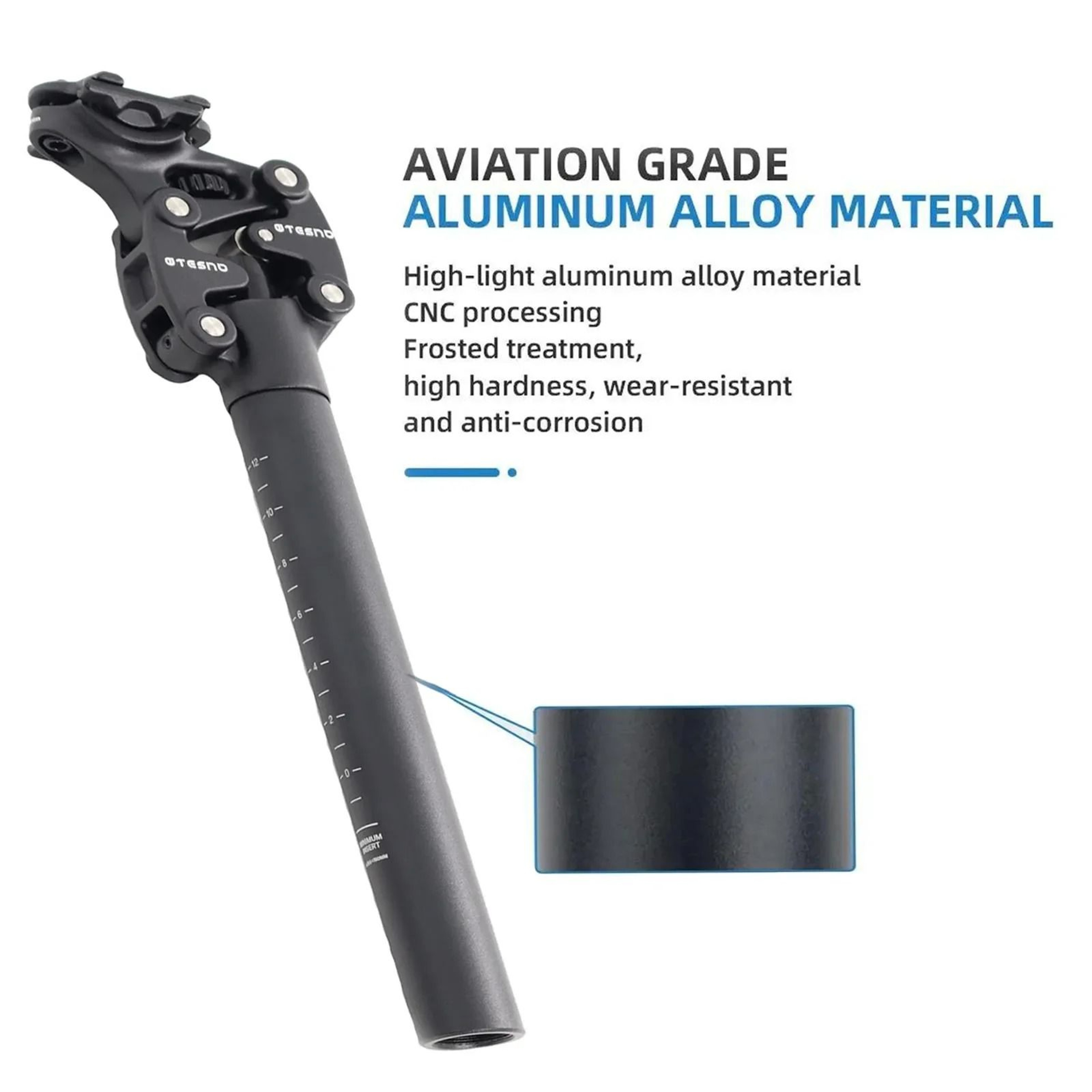 MTB Bicycle Suspension Seatpost With Adjustable Travel And Shock Absorption 3