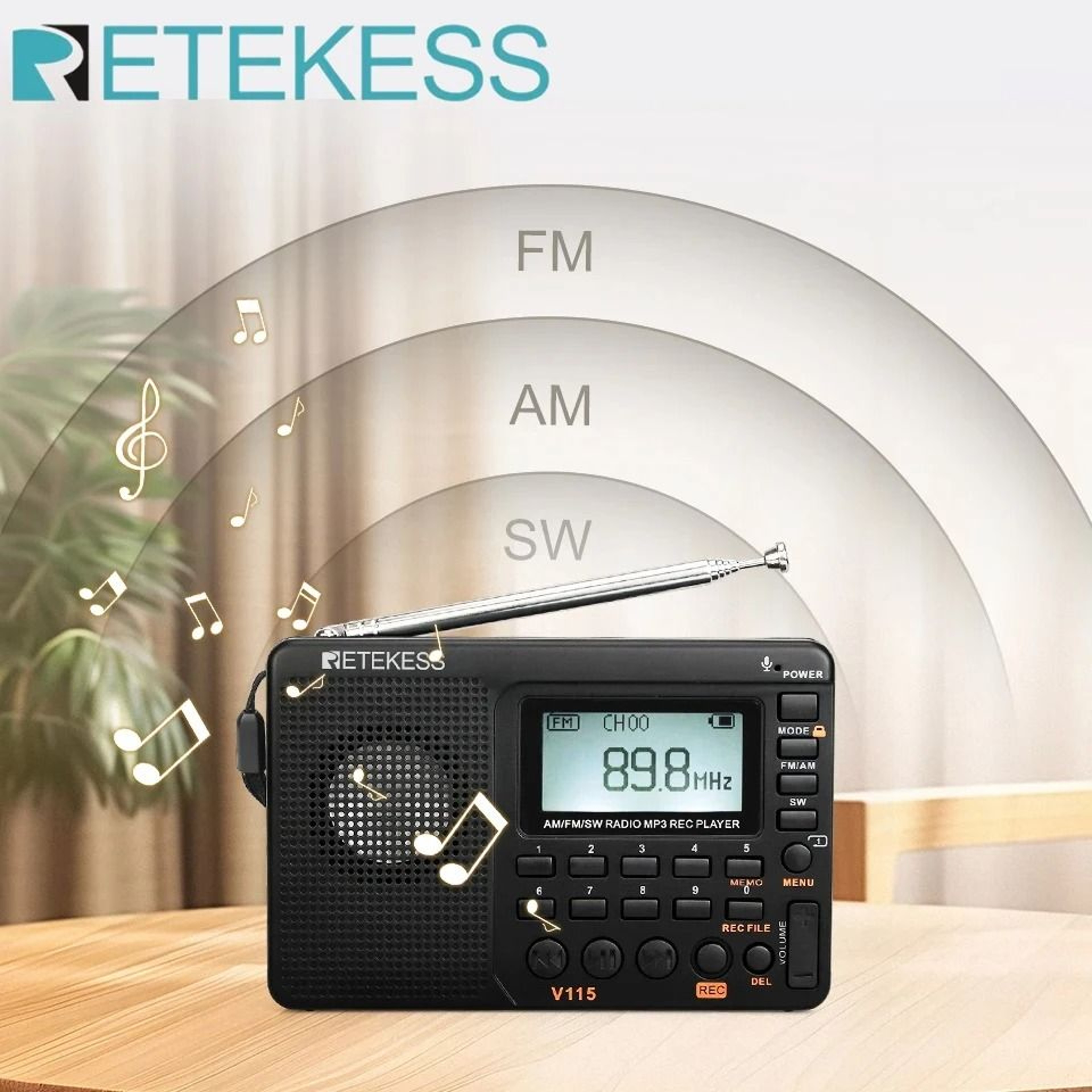 Portable MultiBand Radio With USB Recording And Speaker 1