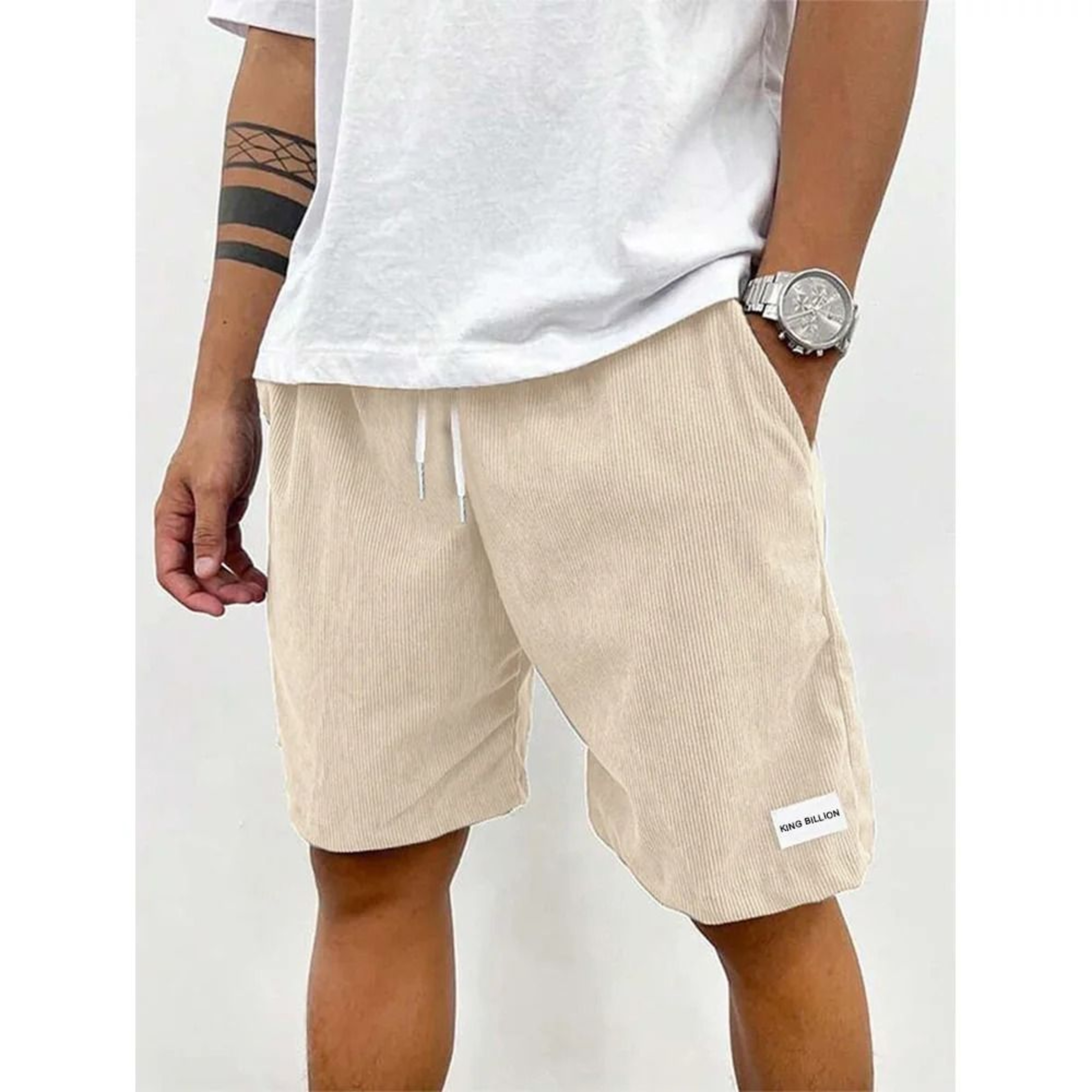 Mens Corduroy Casual Summer Shorts For Beach And Sportswear 8