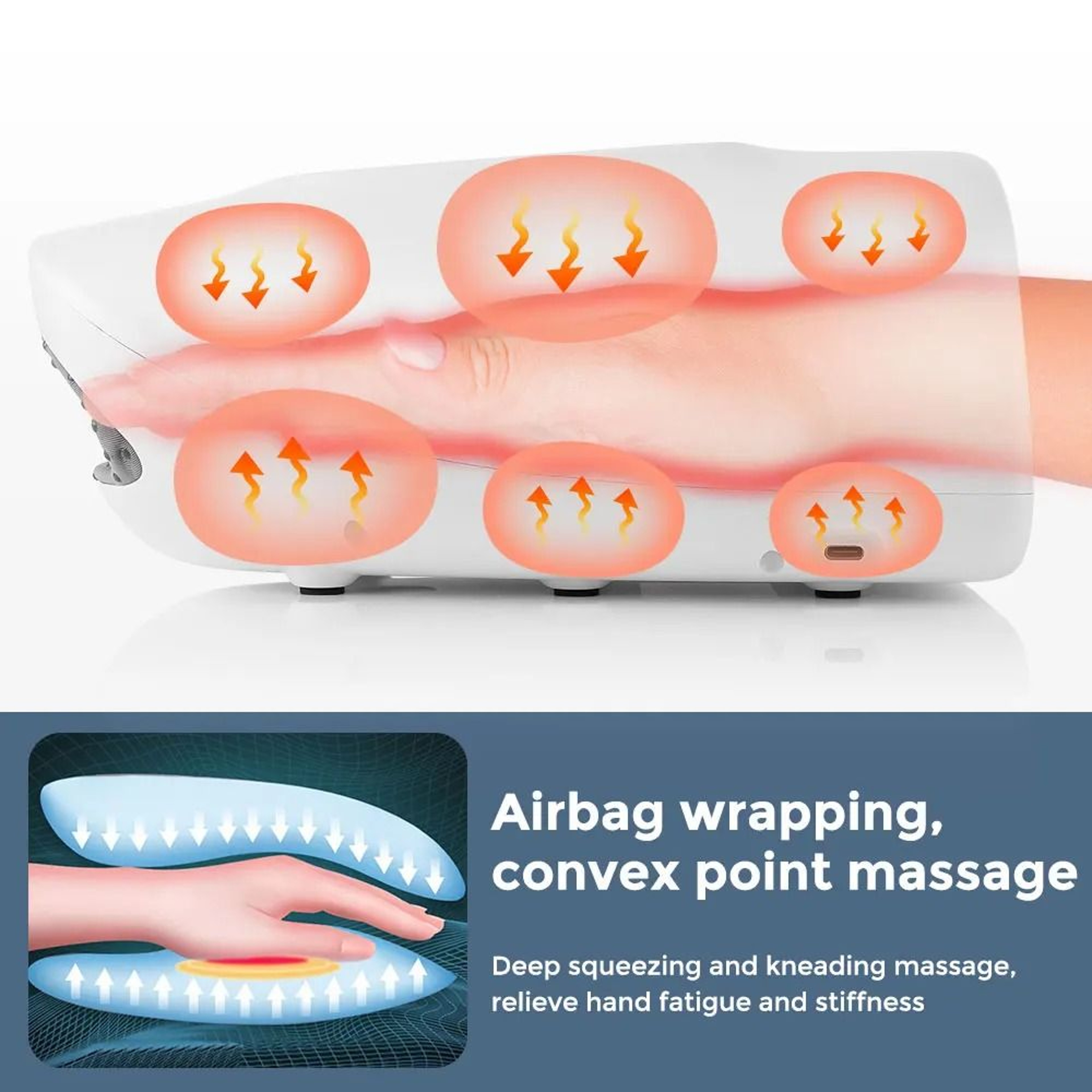 Electric Hand Massager With Air Compression And Heat Therapy 1