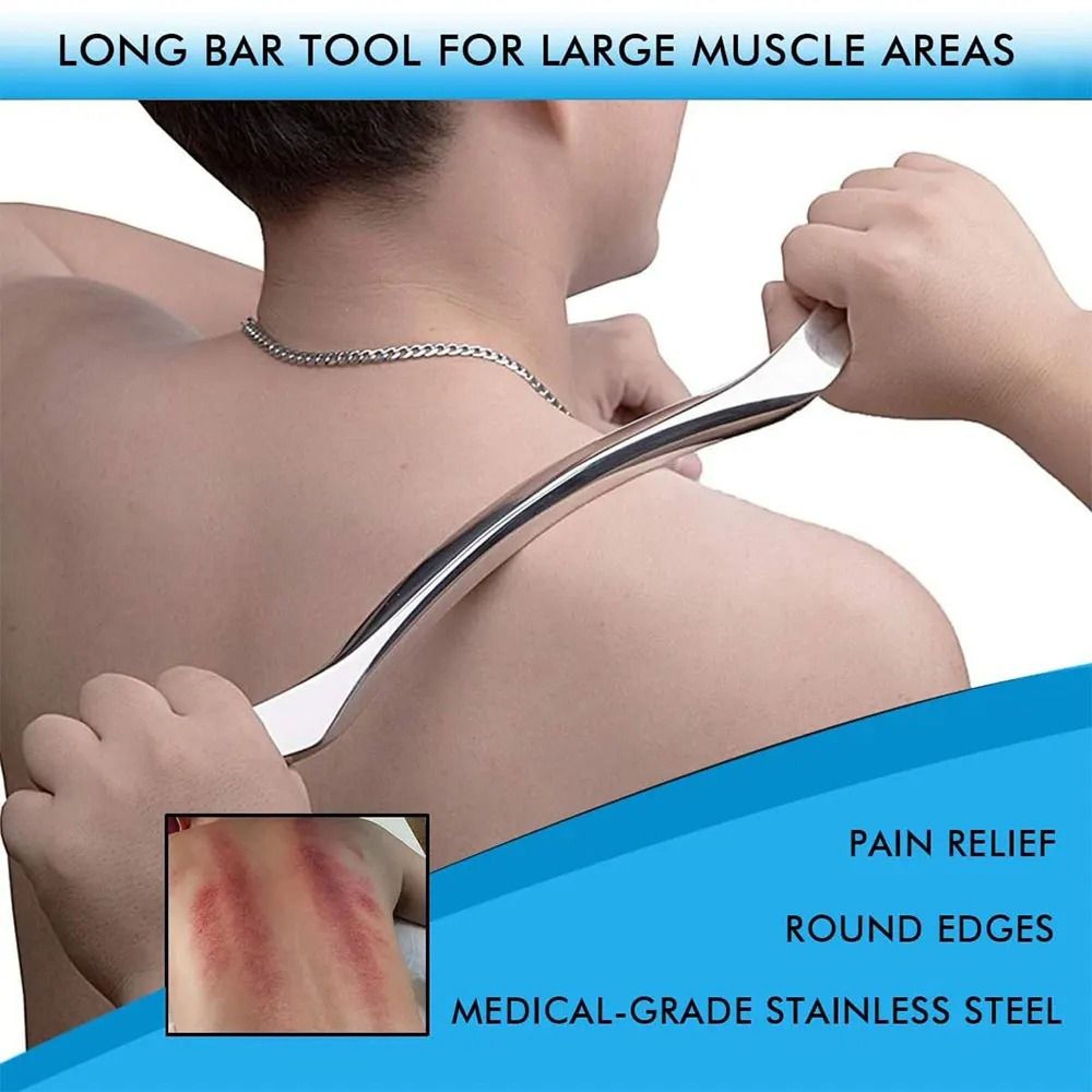 Stainless Steel Gua Sha Massage Tool Set For Full Body Scraping Therapy 3