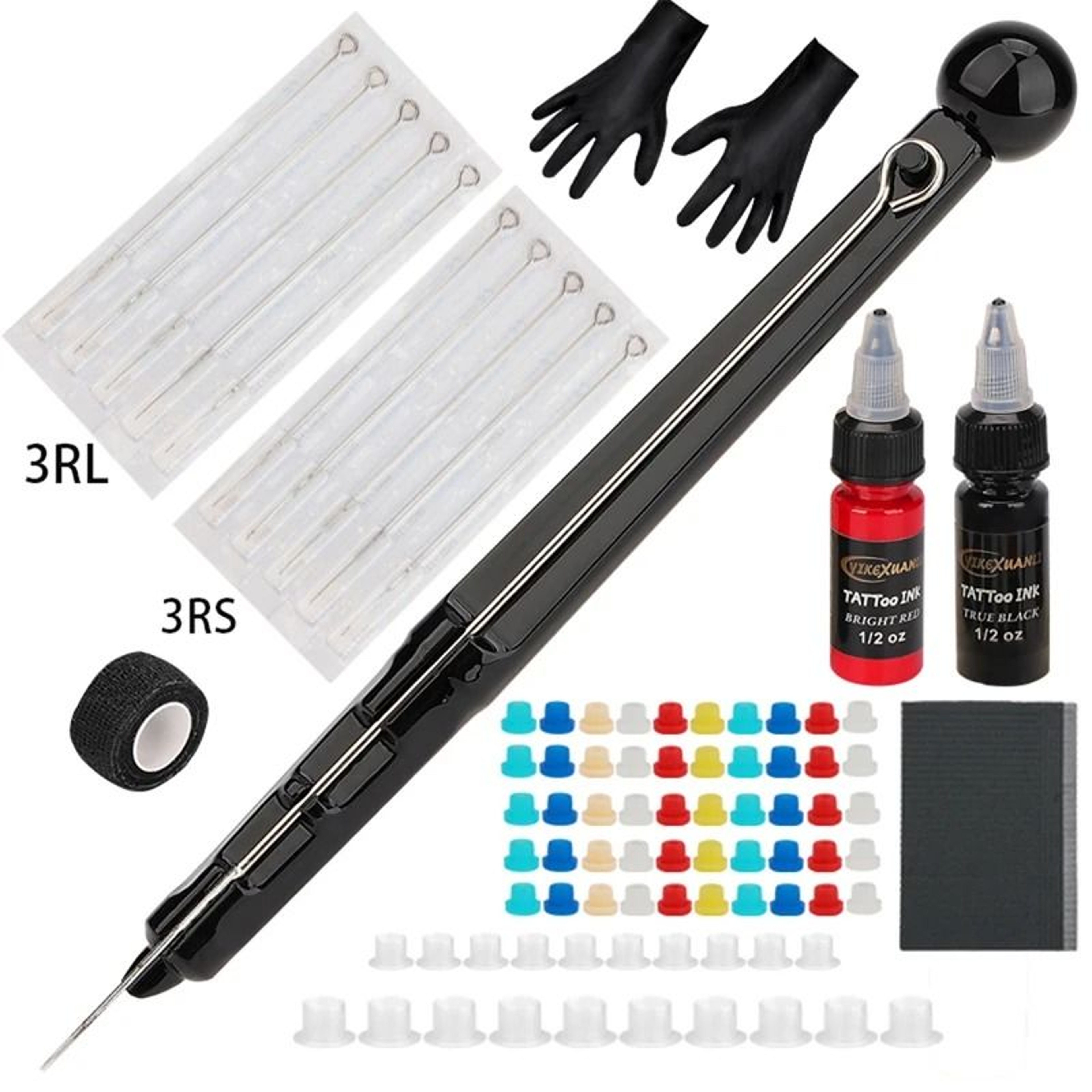 Hand Poke Tattoo Kit With Ink Cups And Needle Tool For DIY Stick And Poke Tattoos 0