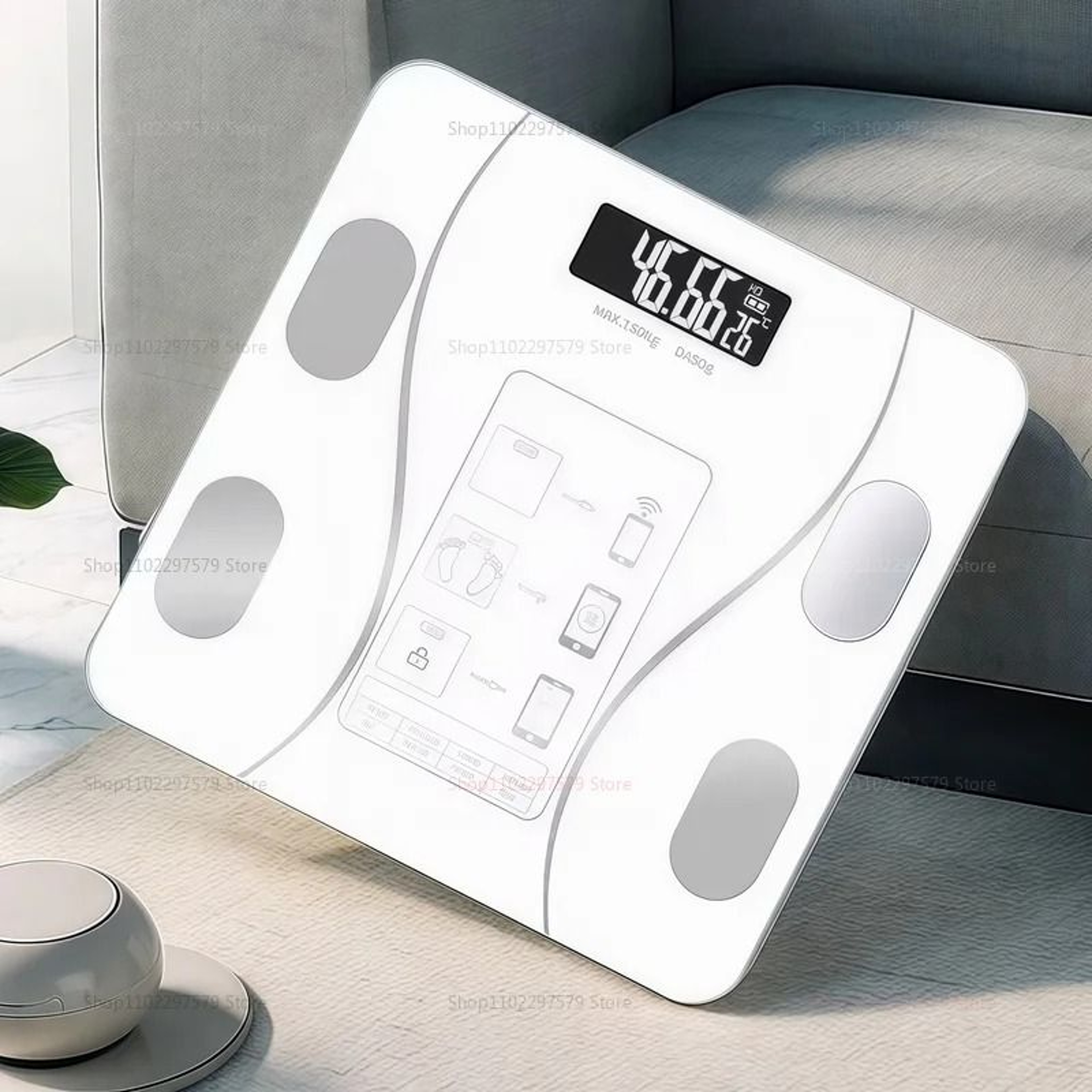 Smart Bluetooth Body Fat Scale With App And USB Charging 1