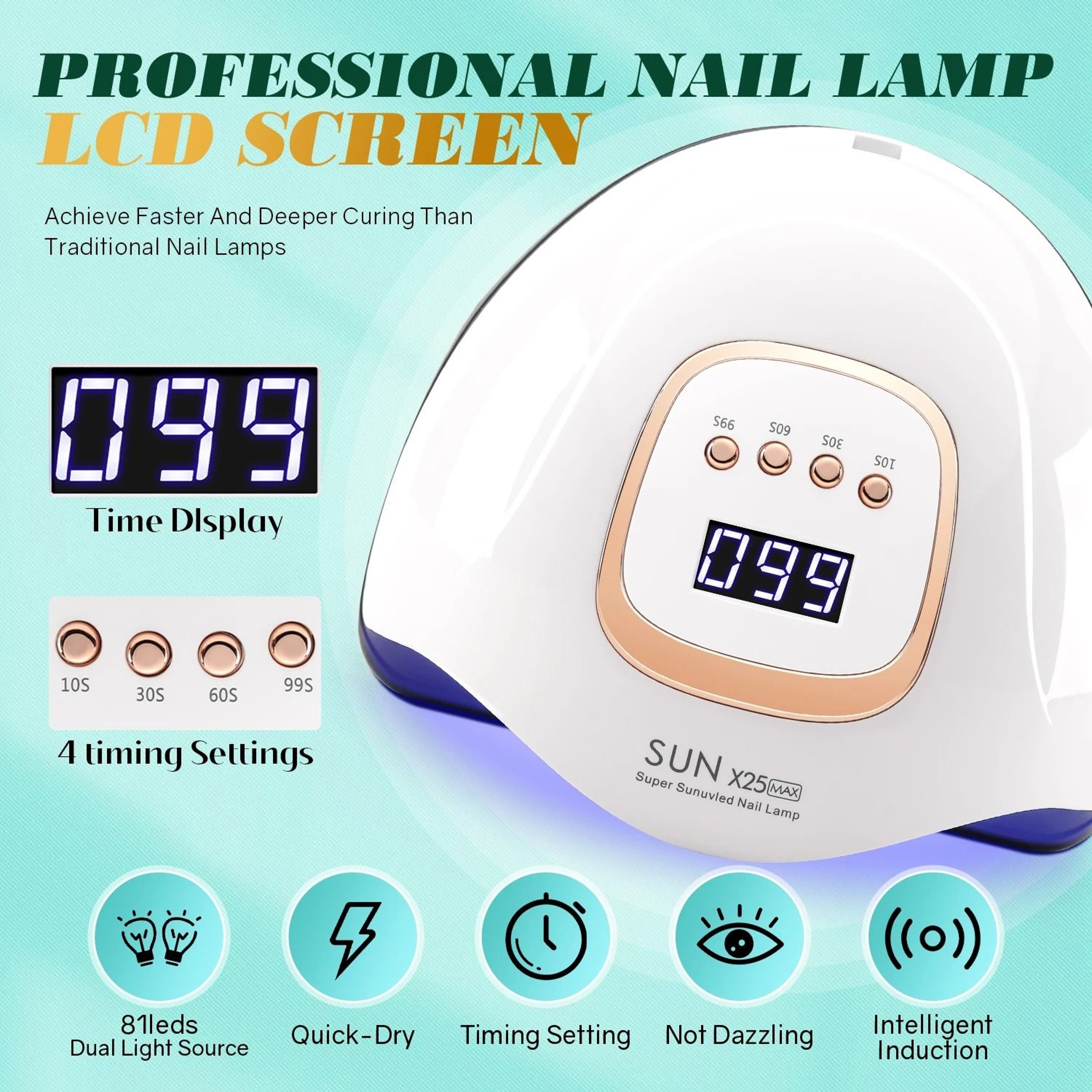 Professional 380W UV LED Nail Lamp For Fast Gel Polish Curing 2