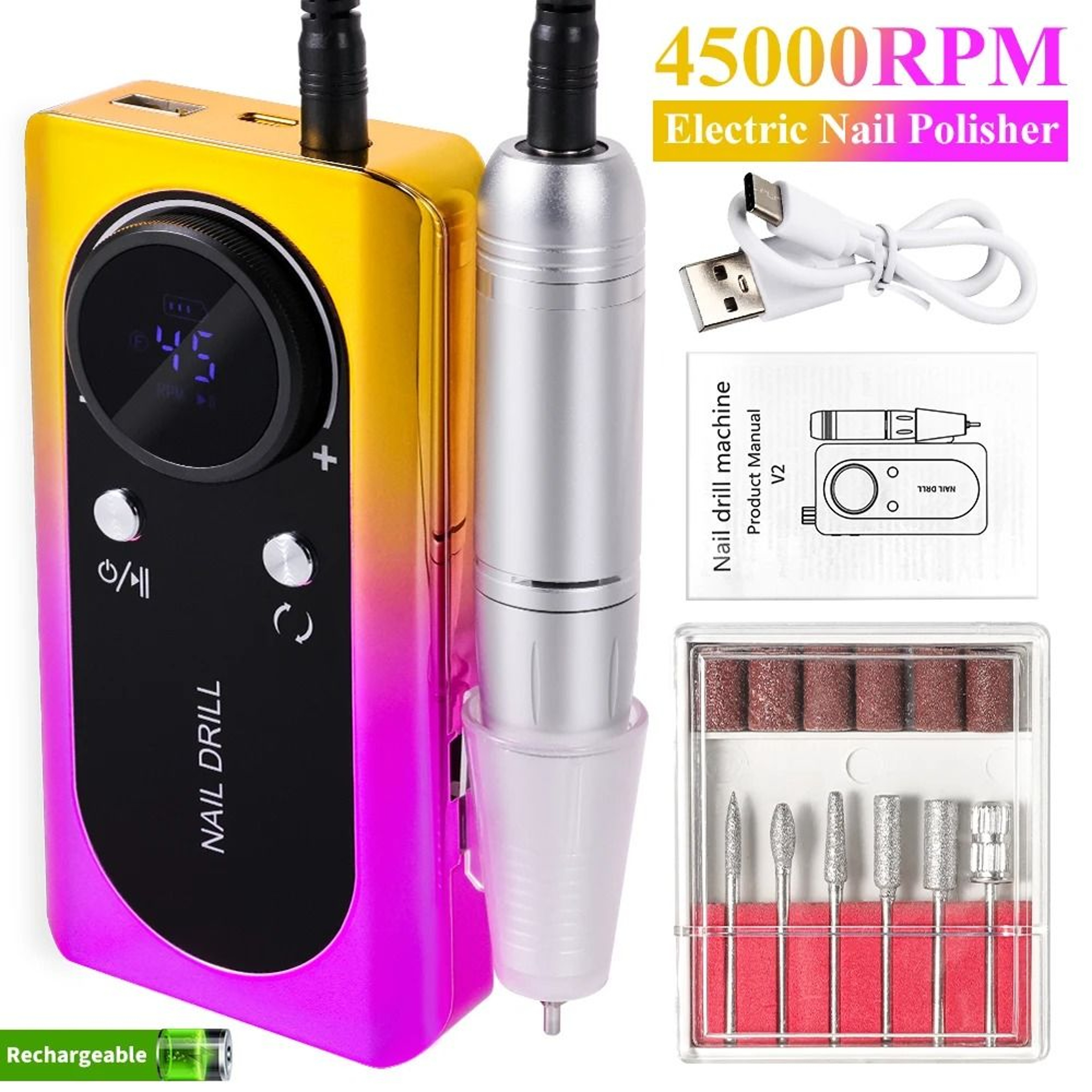 Professional Electric Nail Drill Machine For Salon And Home Use 8