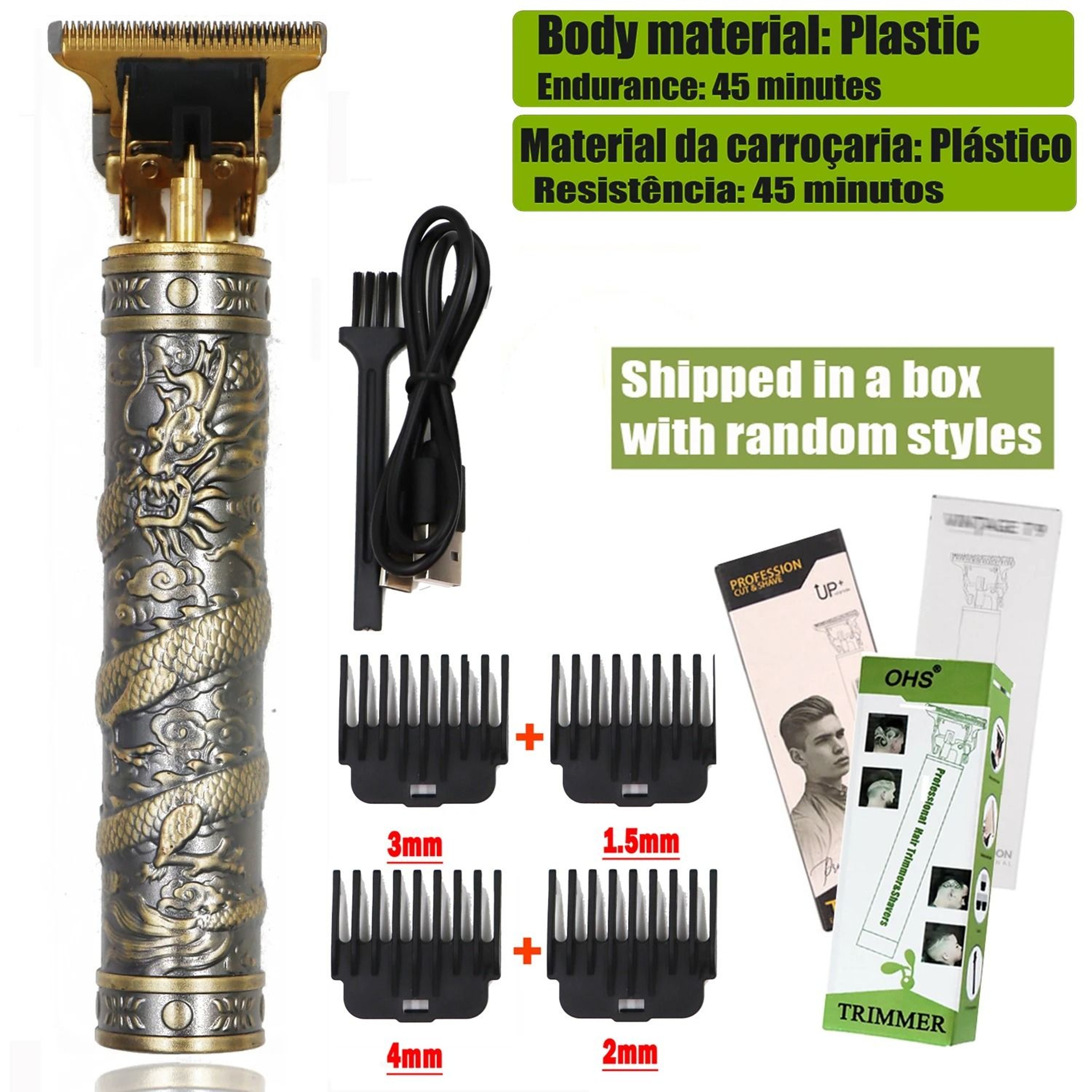 Cordless Vintage T9 Hair Clipper With Precision T Blade 9