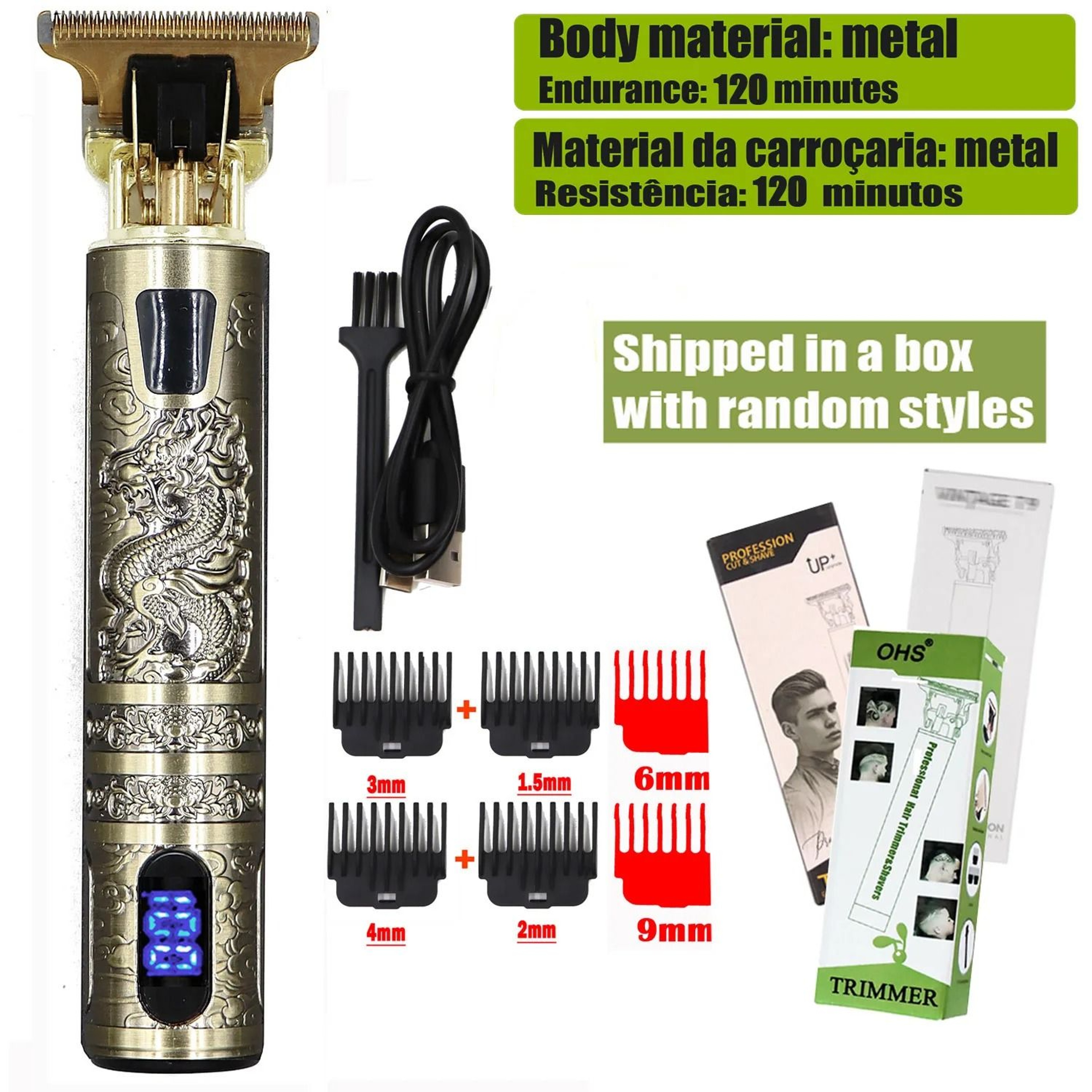 Cordless Vintage T9 Hair Clipper With Precision T Blade 14