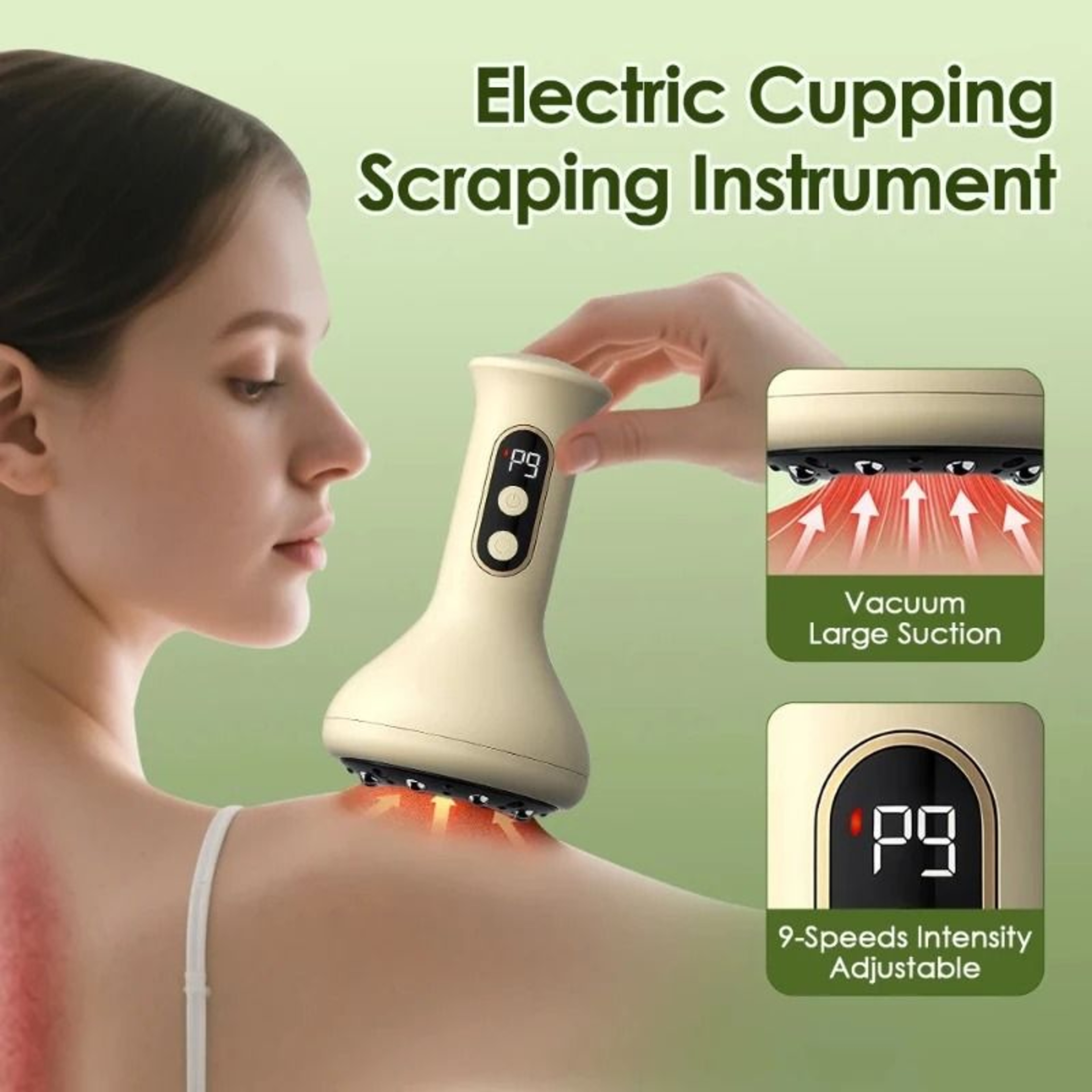 Smart Cupping Massage Machine With Red Light Heating 1