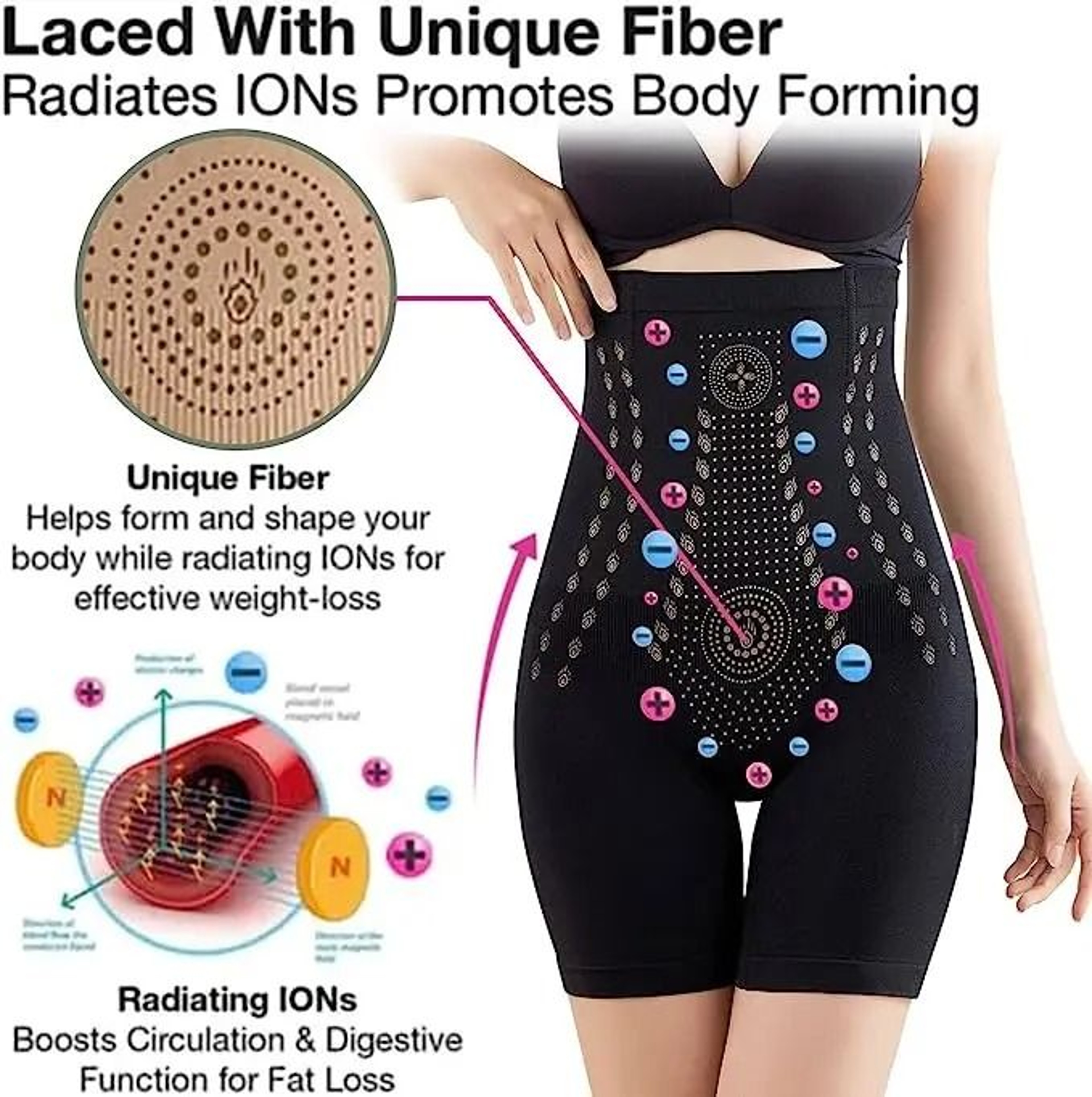 Unique Fiber Restoration Tummy Control Shapewear With Thigh Slimming Waist Trainer 0
