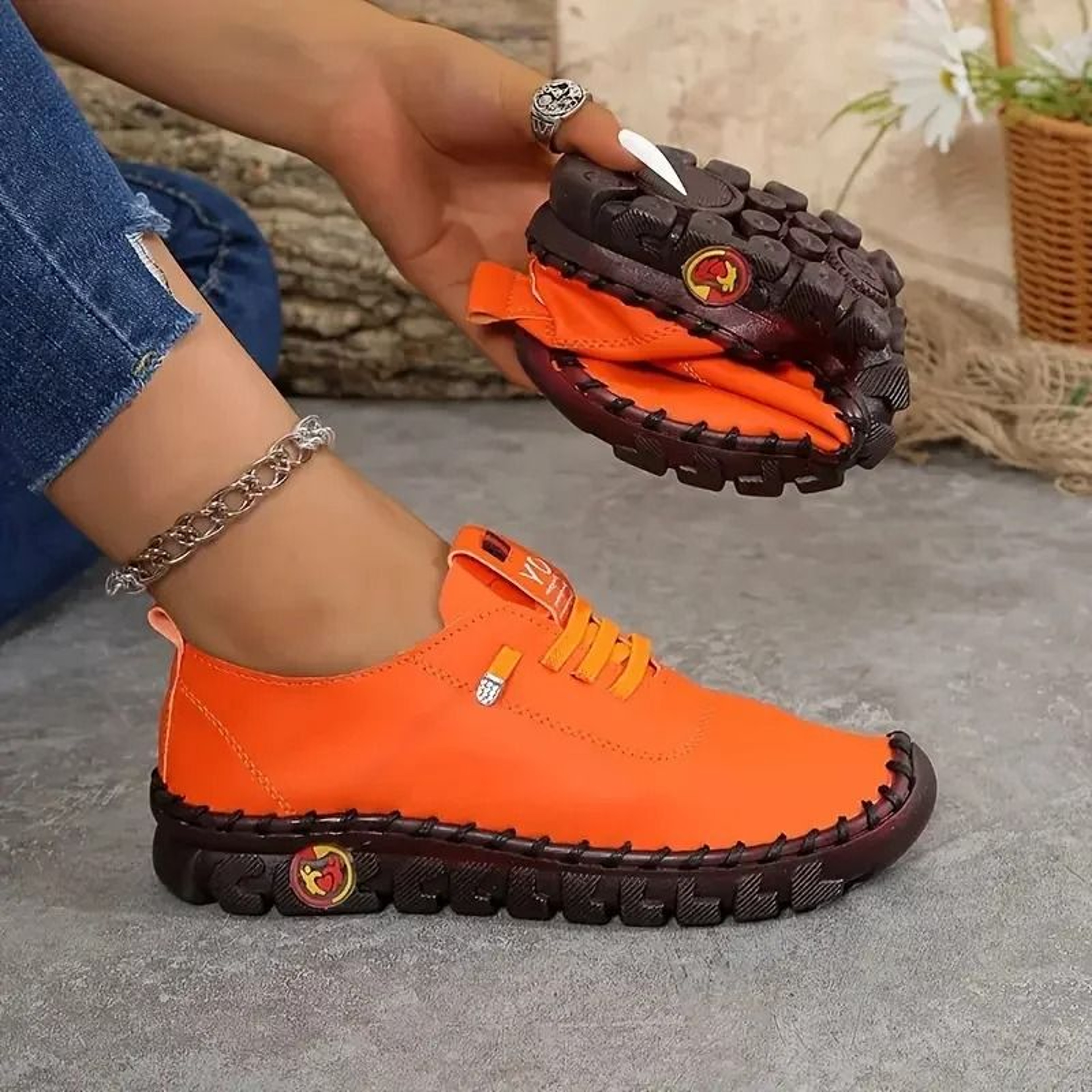 Womens Comfortable Thick Sole Sneakers  Casual Outdoor Walking Shoes 12