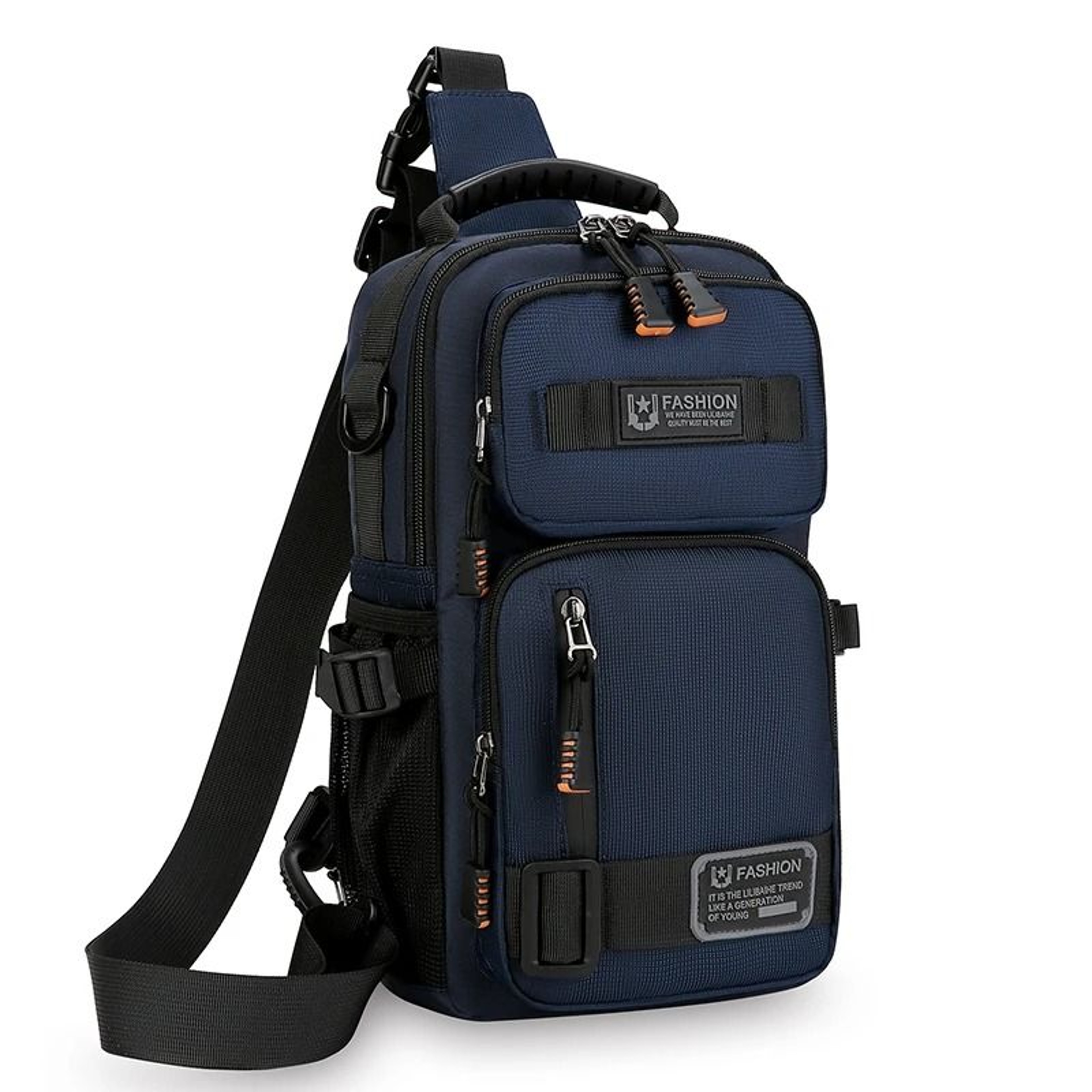 Mens Oxford Chest And Waist Crossbody Bag With Adjustable Strap 7