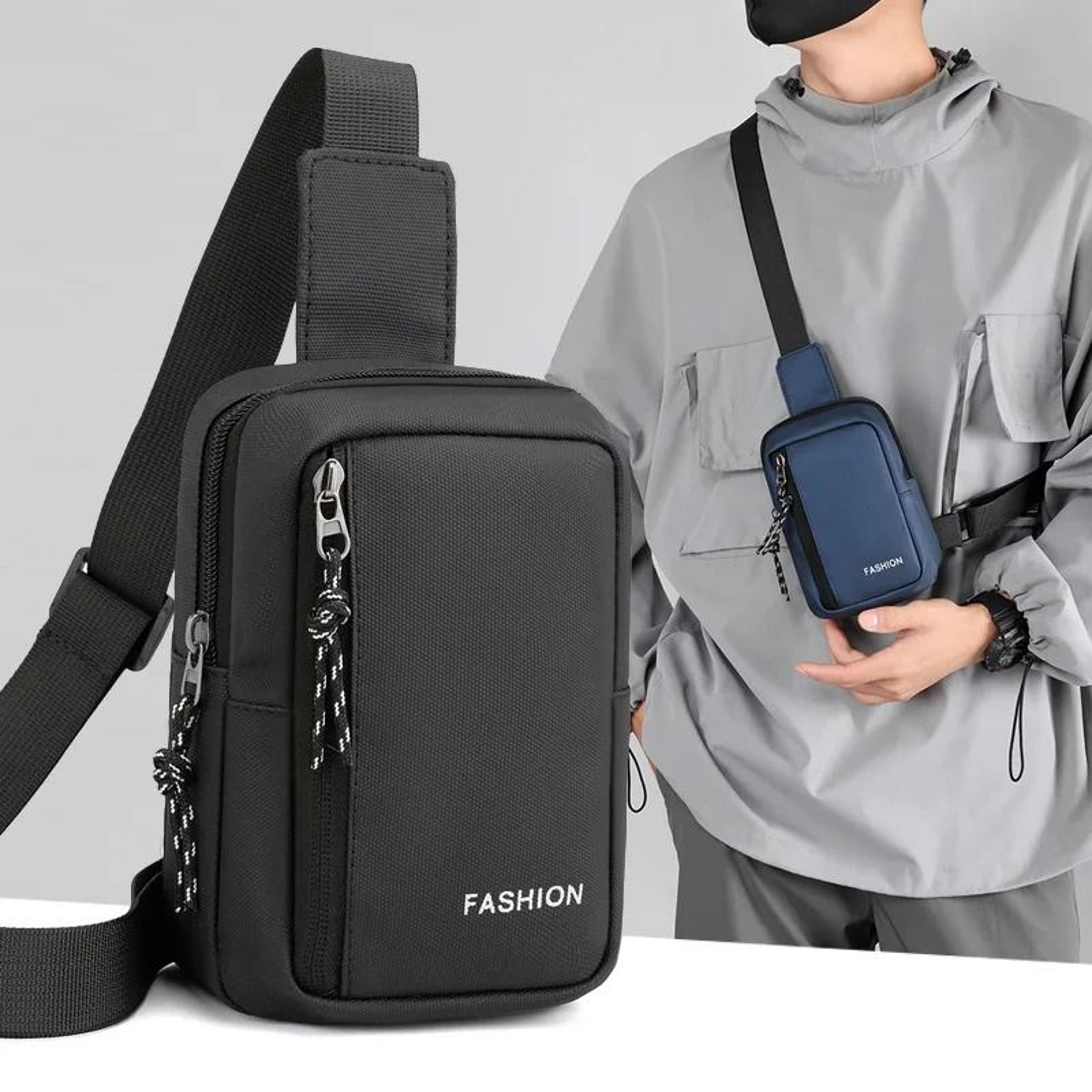 Casual Oxford Crossbody Bag For Men With Adjustable Shoulder Strap 0