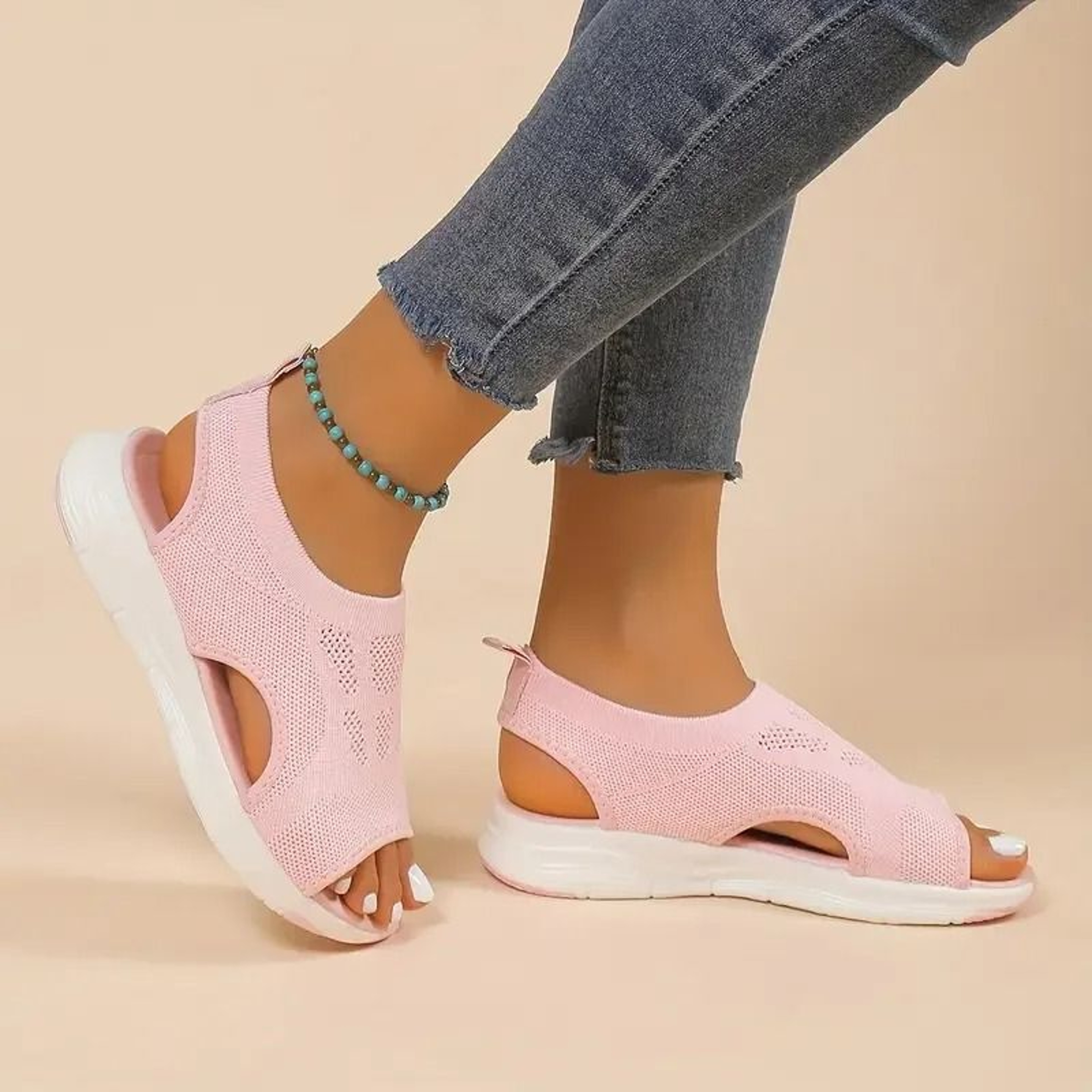 Summer Comfortable Round Toe Thick Sole Open Toe Sandals For Women 9