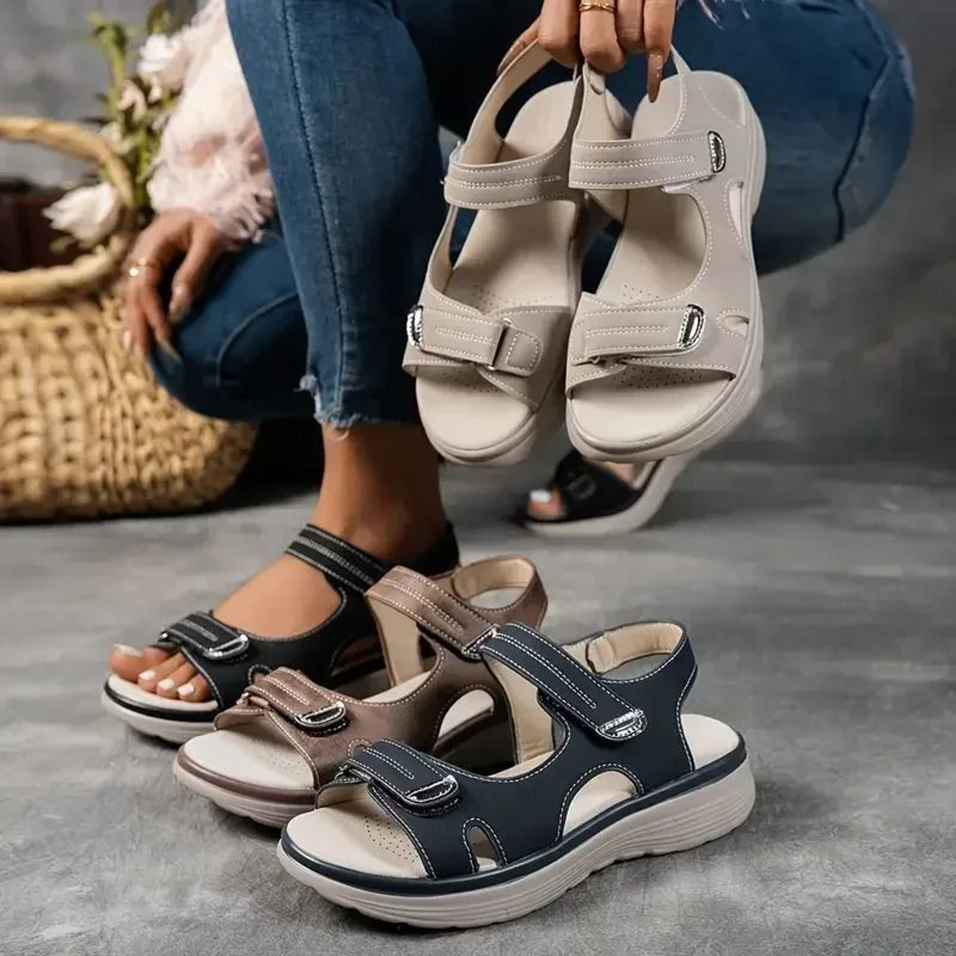 Women Summer Casual Platform Sports Sandals Comfortable Non Slip Beach Wading Shoes 1