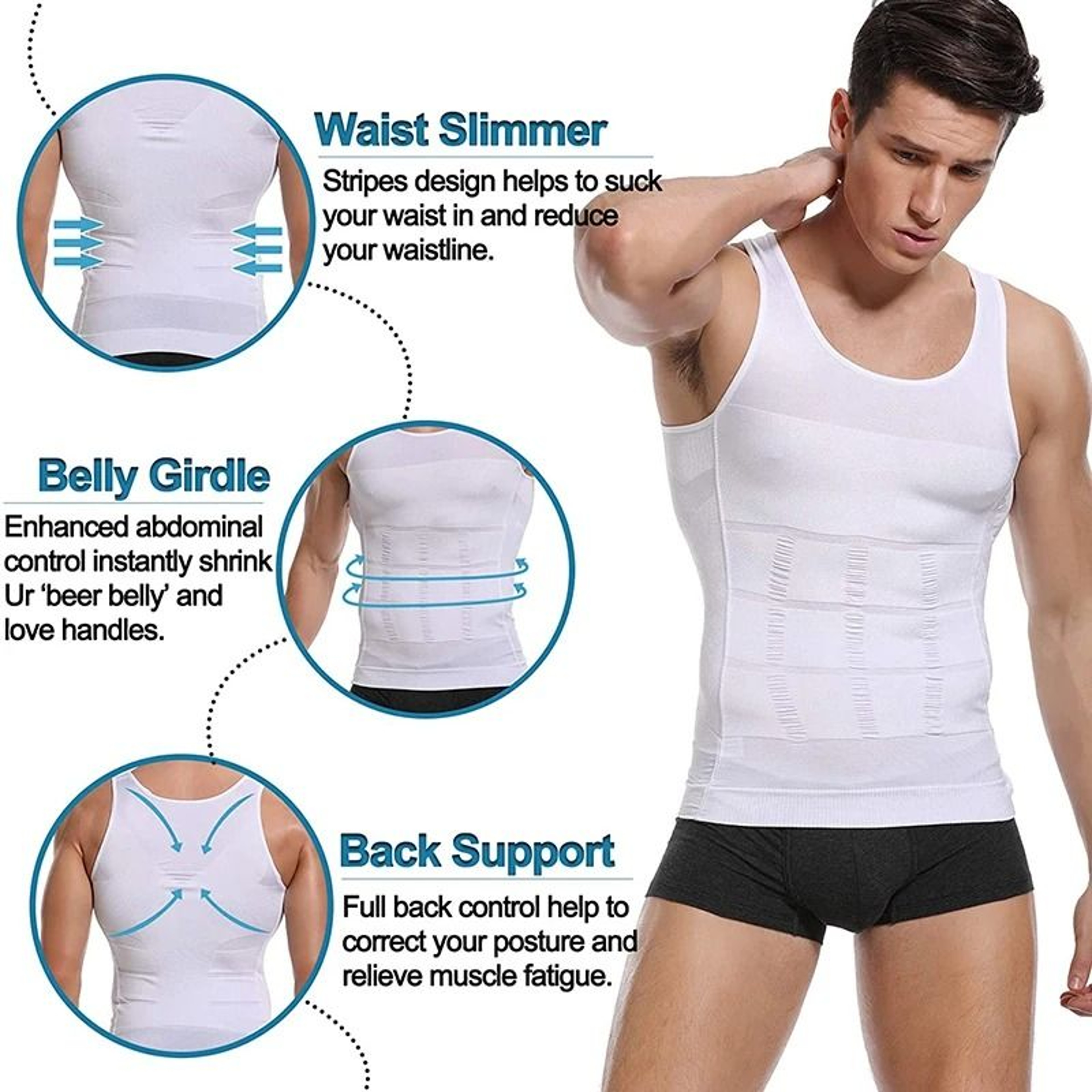 Mens Slimming Body Shaper Vest Tummy Control Compression Tank For Workout And Everyday Wear 3