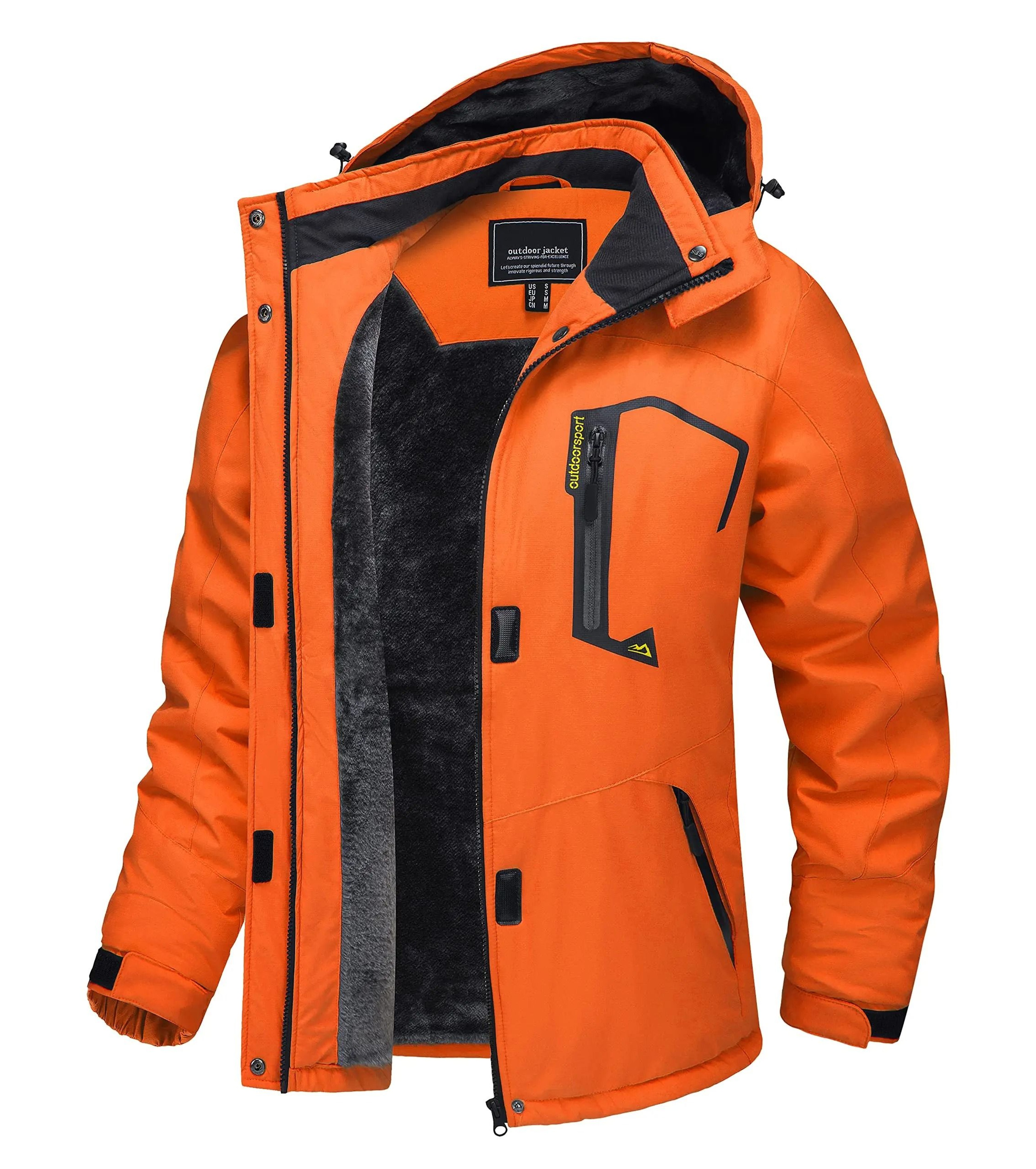 Winter Waterproof Ski Snowboard Jacket Womens Thermal Heavy Fleece Jacket Casual Work Rain Coat Win