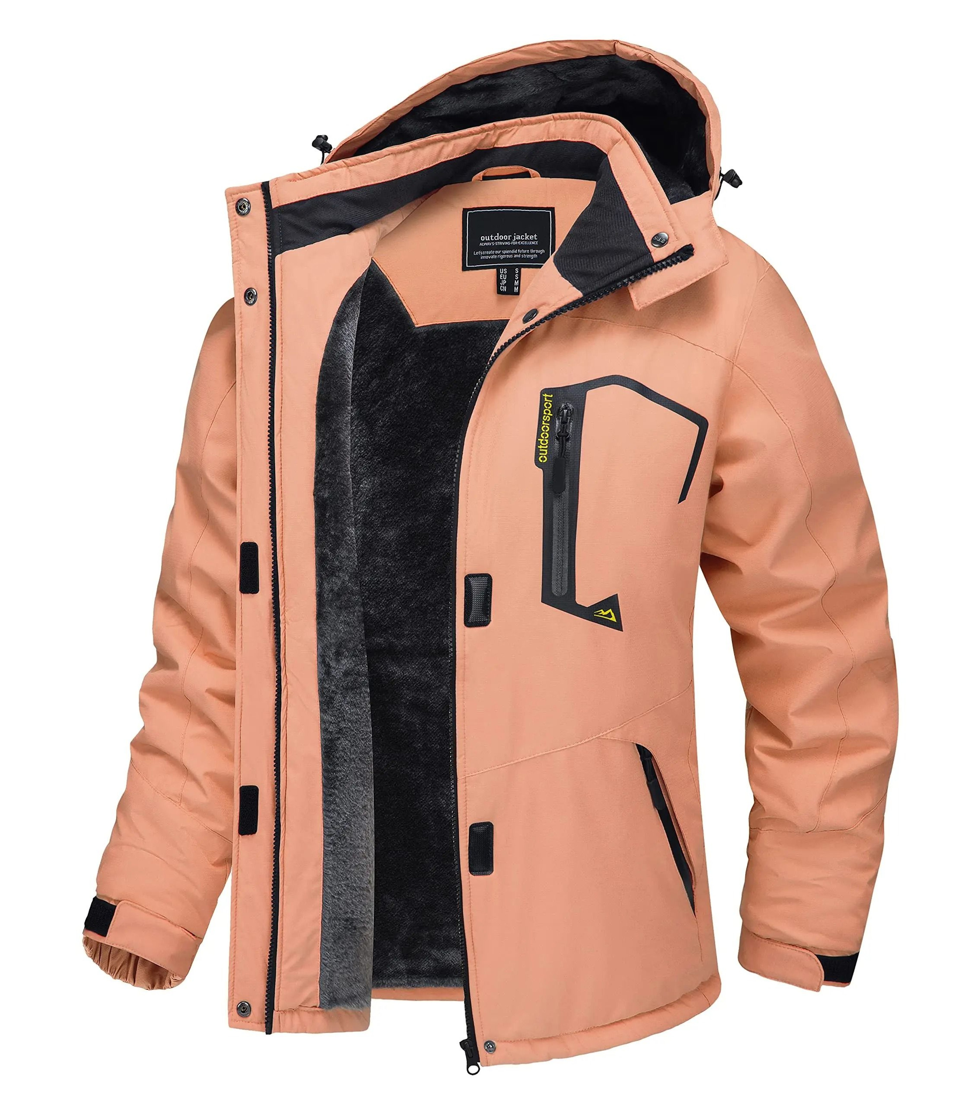 Winter Waterproof Ski Snowboard Jacket Womens Thermal Heavy Fleece Jacket Casual Work Rain Coat Win