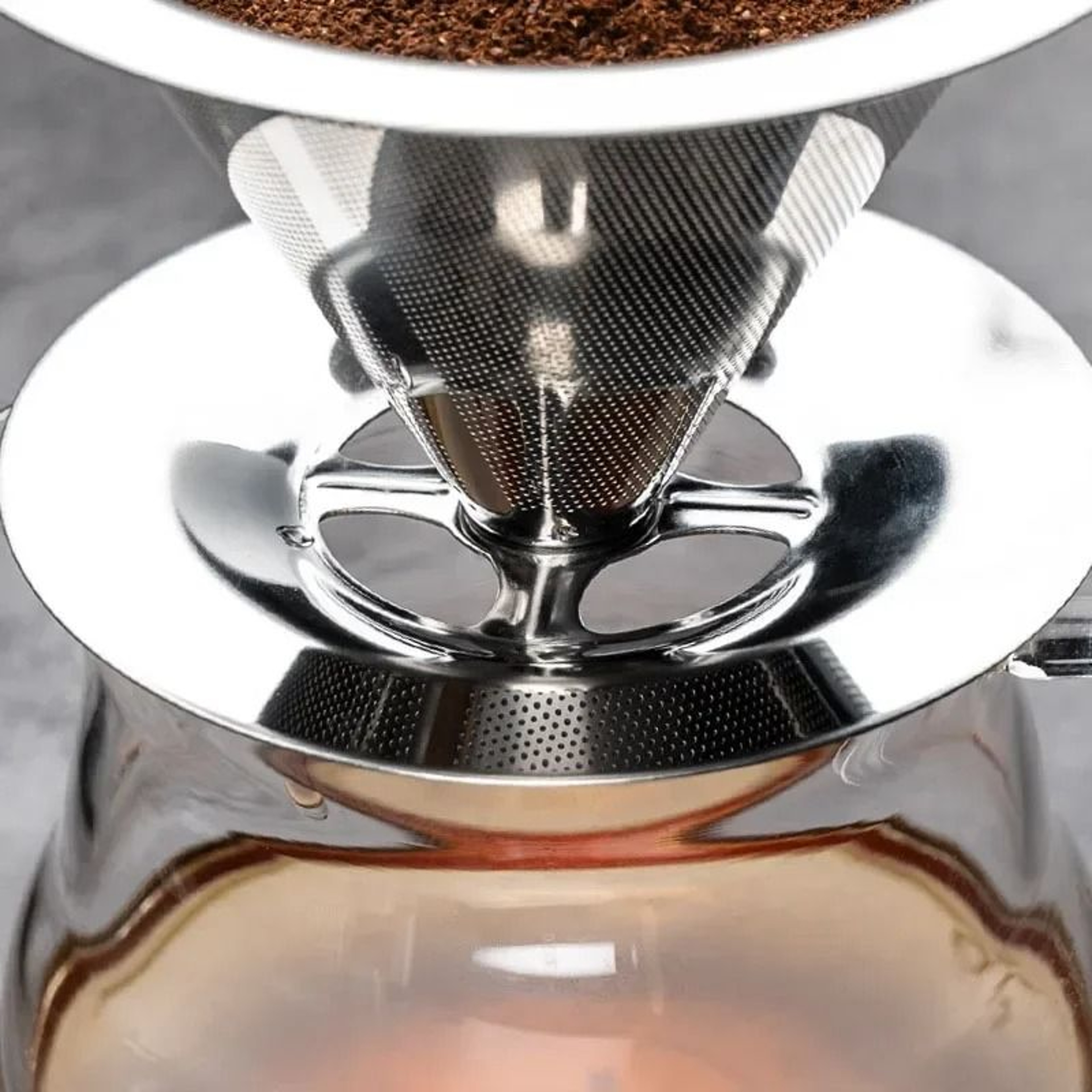 Reusable Stainless Steel Coffee Filter Portable Paperless Pour Over Dripper 3