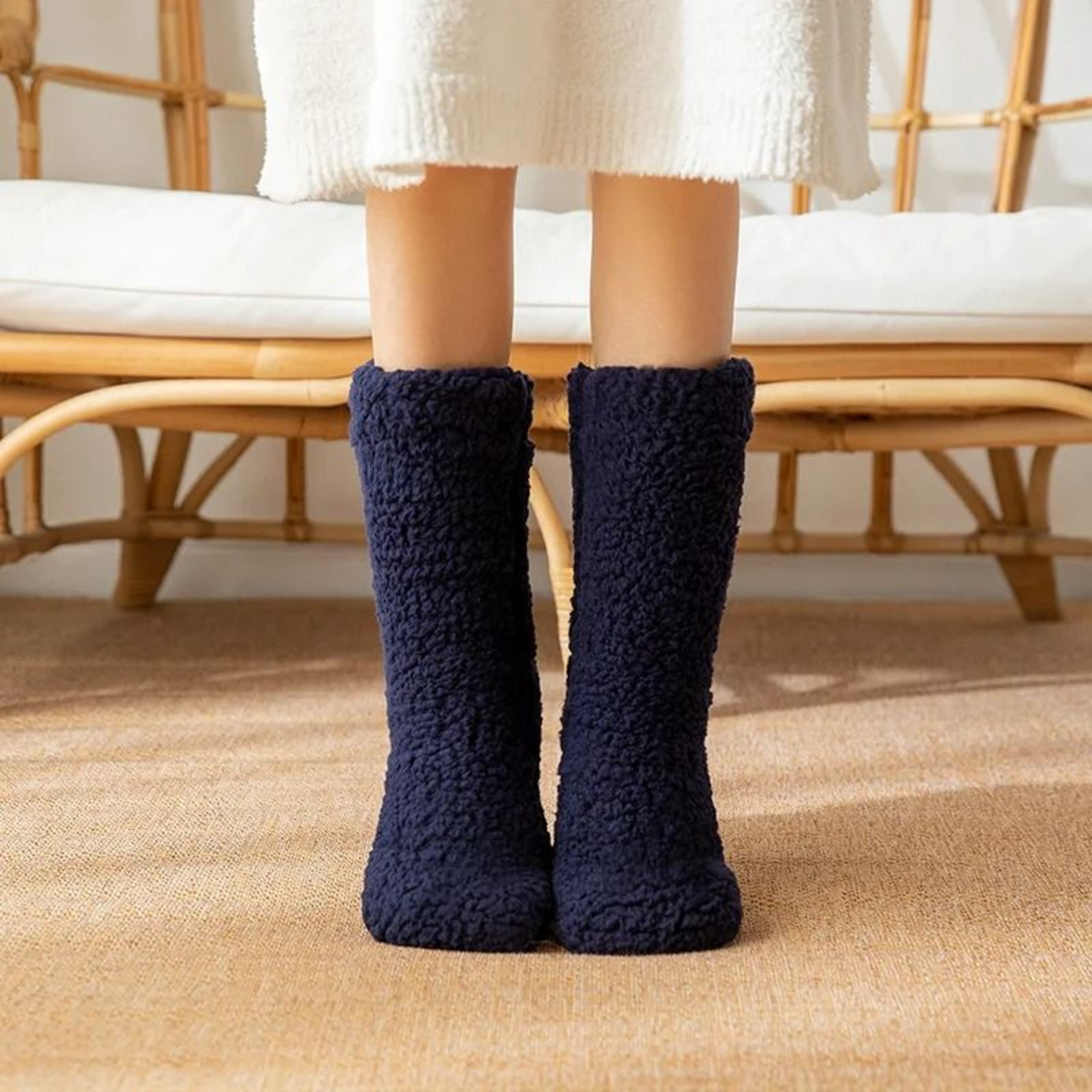 Womens Thickened Winter Thermal Velvet Non Slip Slipper Socks 12
