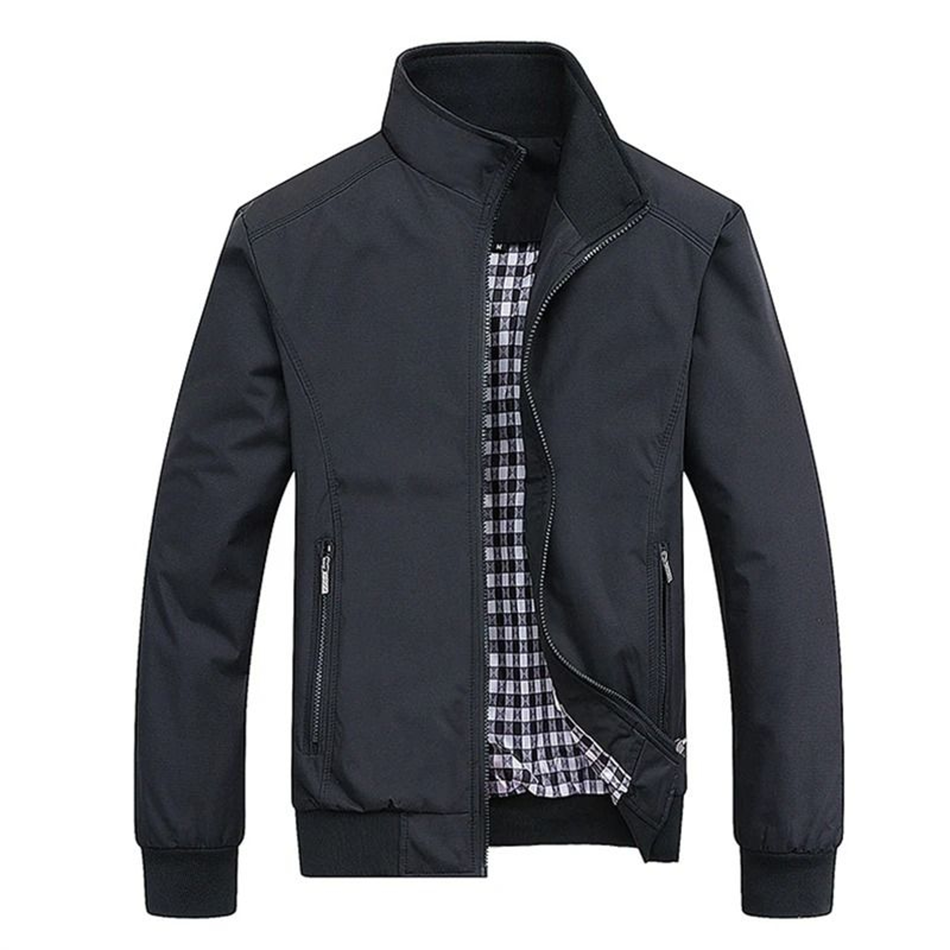 Mens Casual Slim Fit Bomber Jacket Lightweight Baseball Style Coat 8