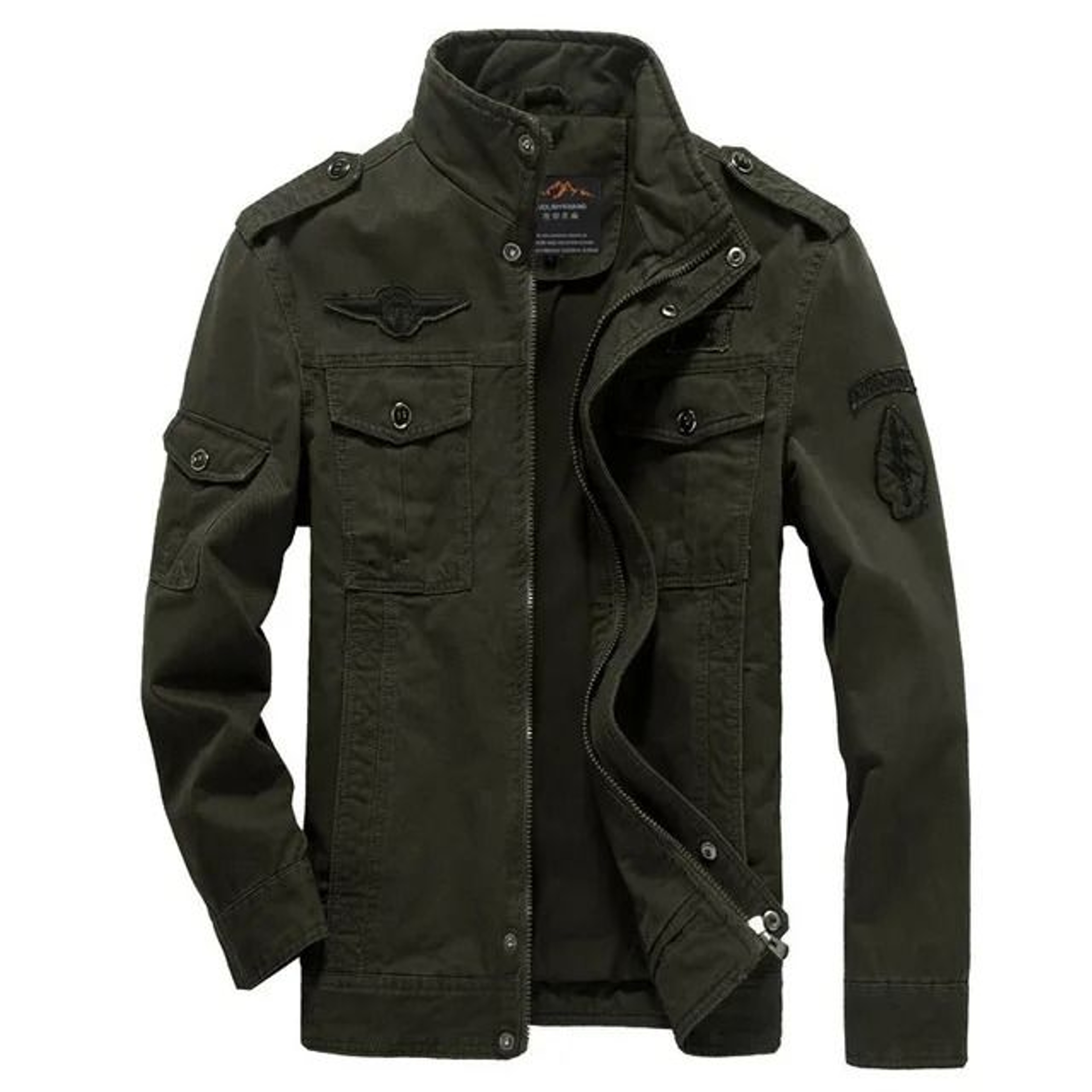 Mens Military Cargo Jacket Plus Size Casual Army Coat 7