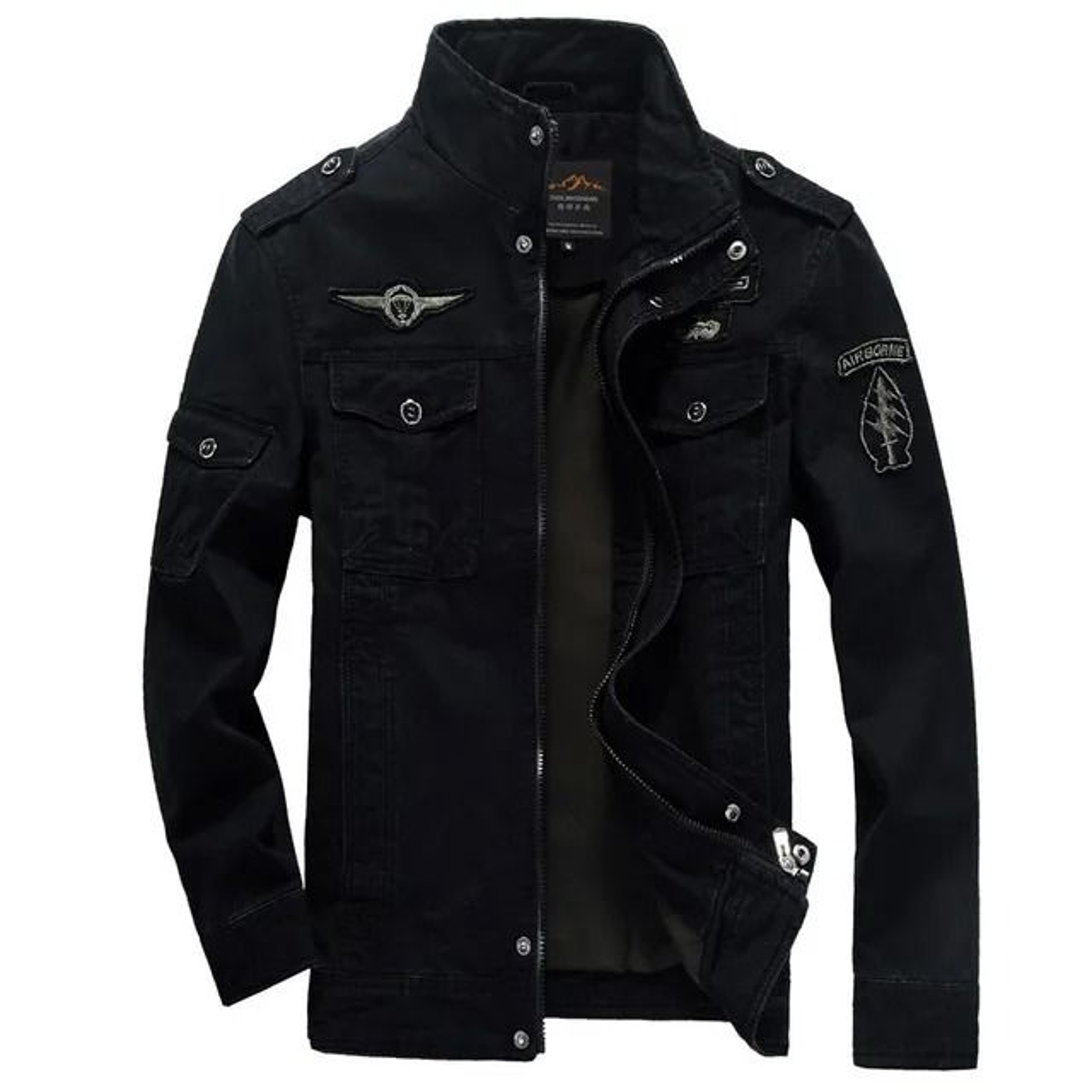 Mens Military Cargo Jacket Plus Size Casual Army Coat 8