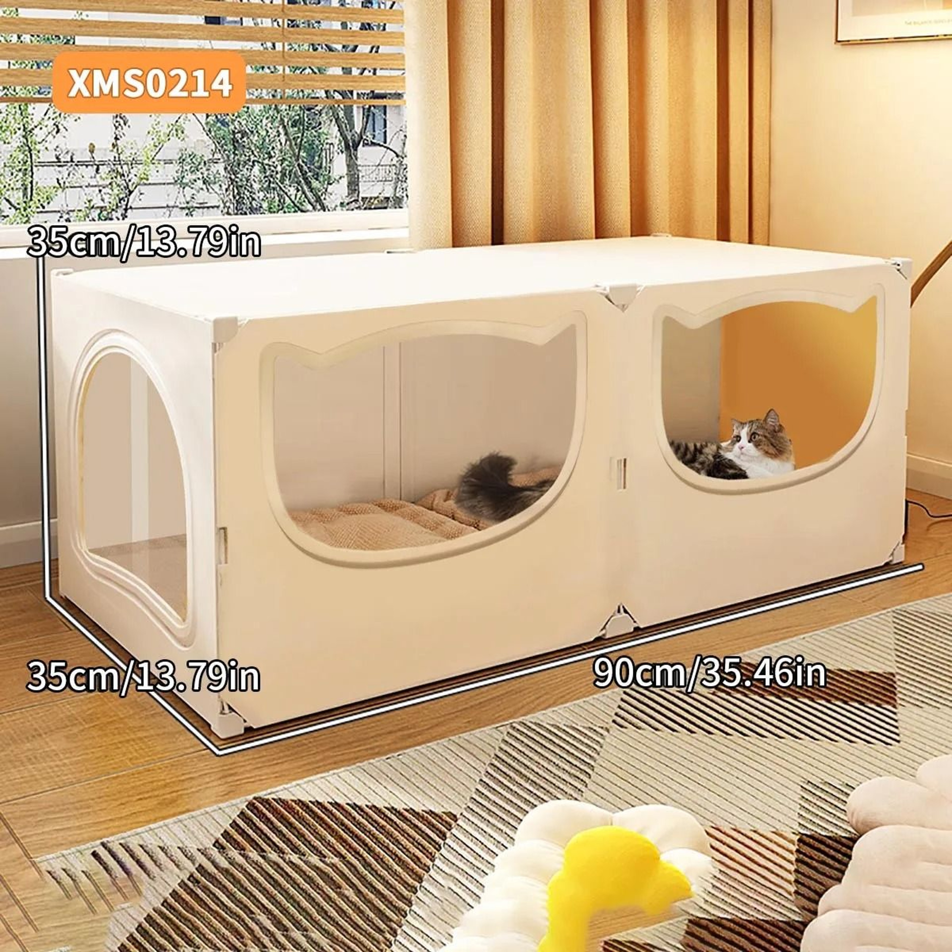 All Seasons Semi Enclosed Cat Nest Large Cozy Pet Bed 4