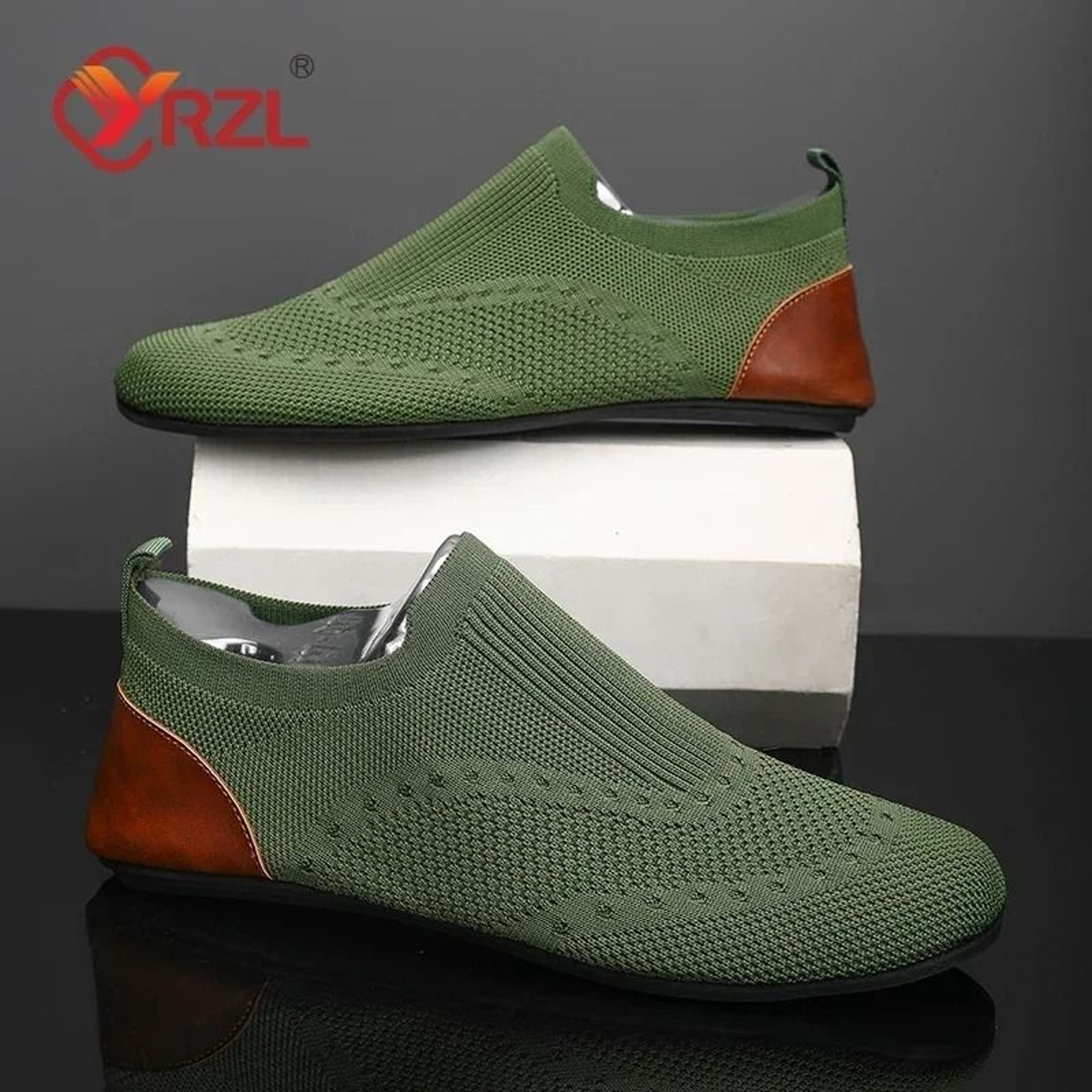 Mens Casual Loafers Soft Driving Moccasins Breathable Mesh Slip On Walking Shoes – view 1