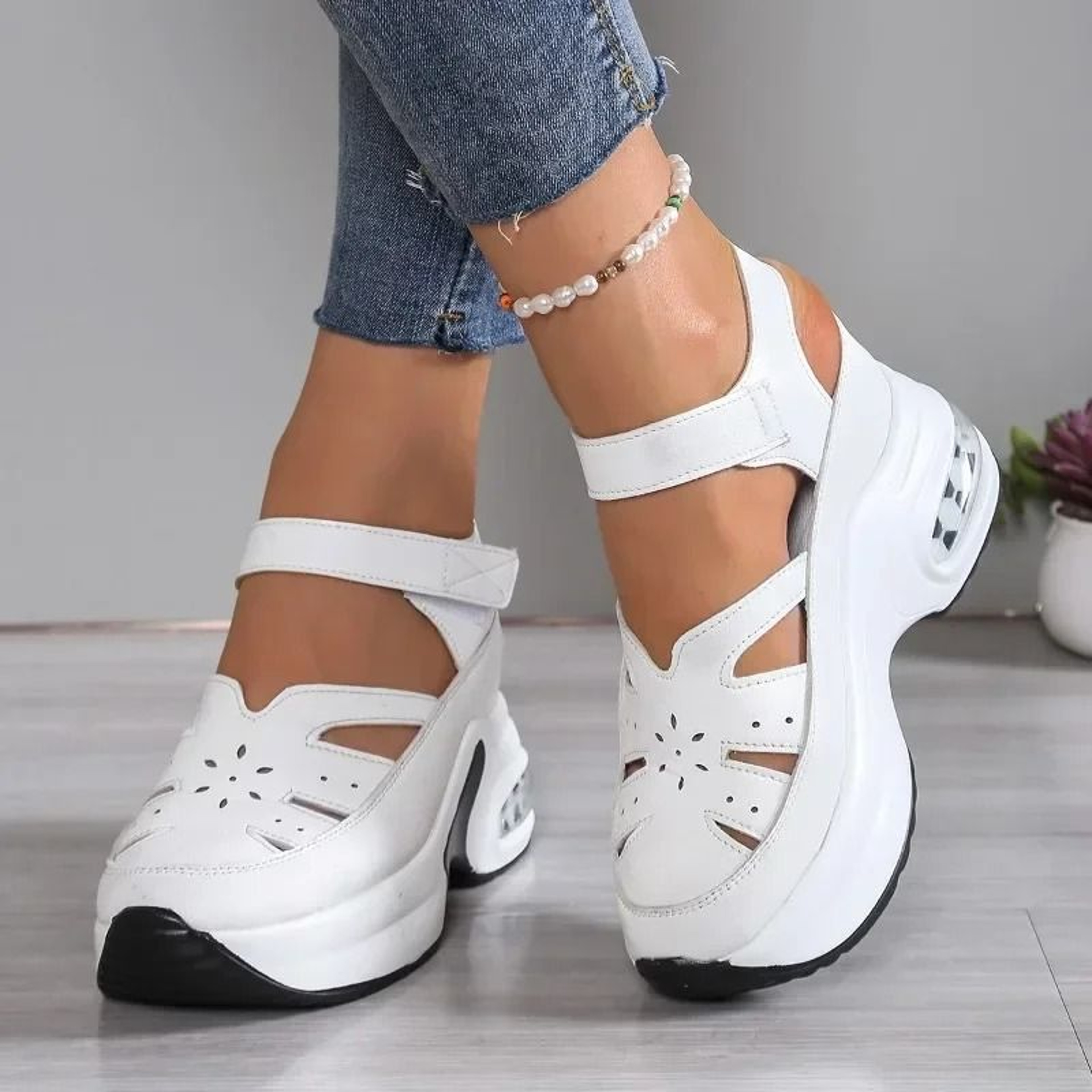 Womens Closed Toe Platform Sandals Summer Wedges Casual Comfort 0