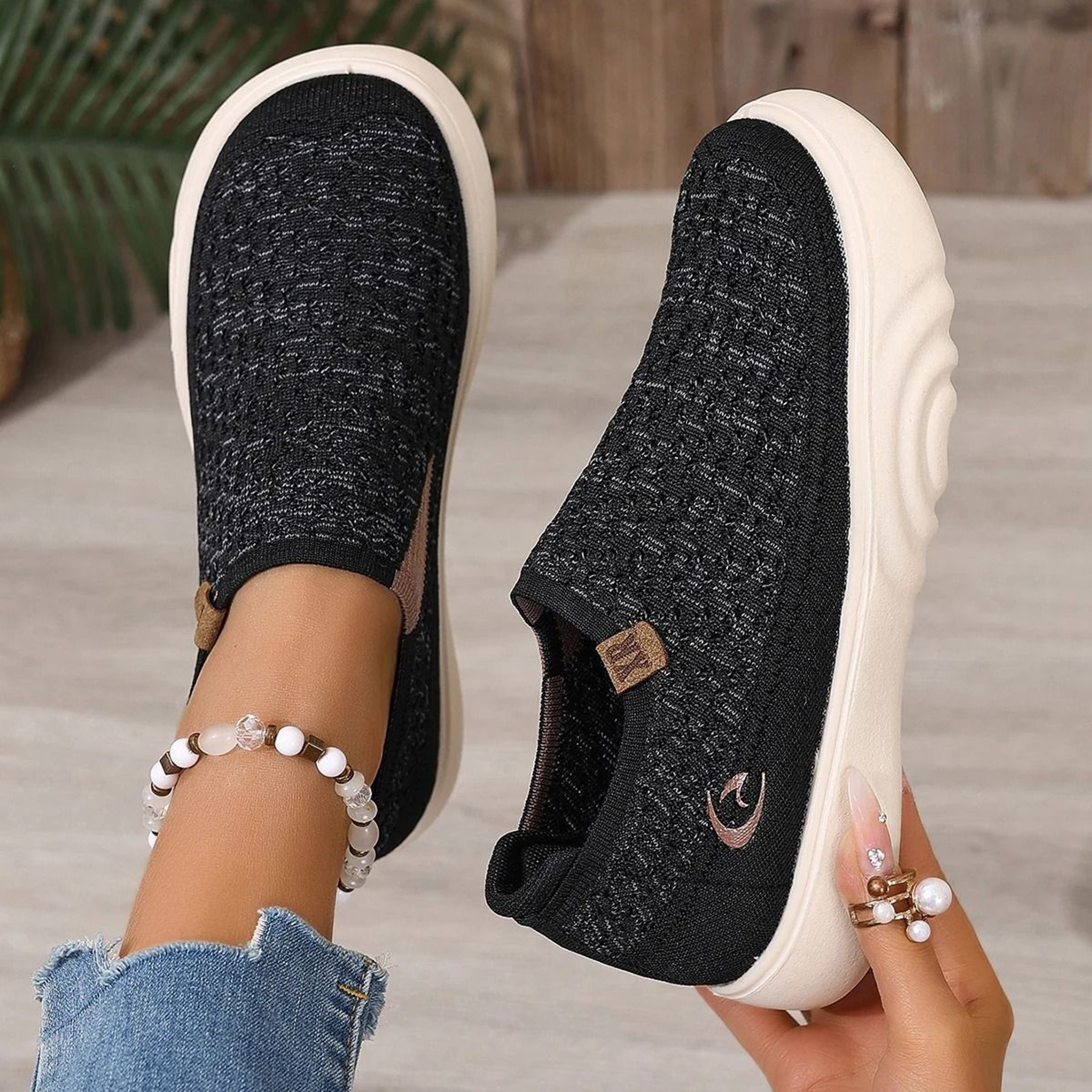 Women Summer Casual Flat Shoes Comfortable Breathable Soft Bottom Outdoor Walking Shoes 1
