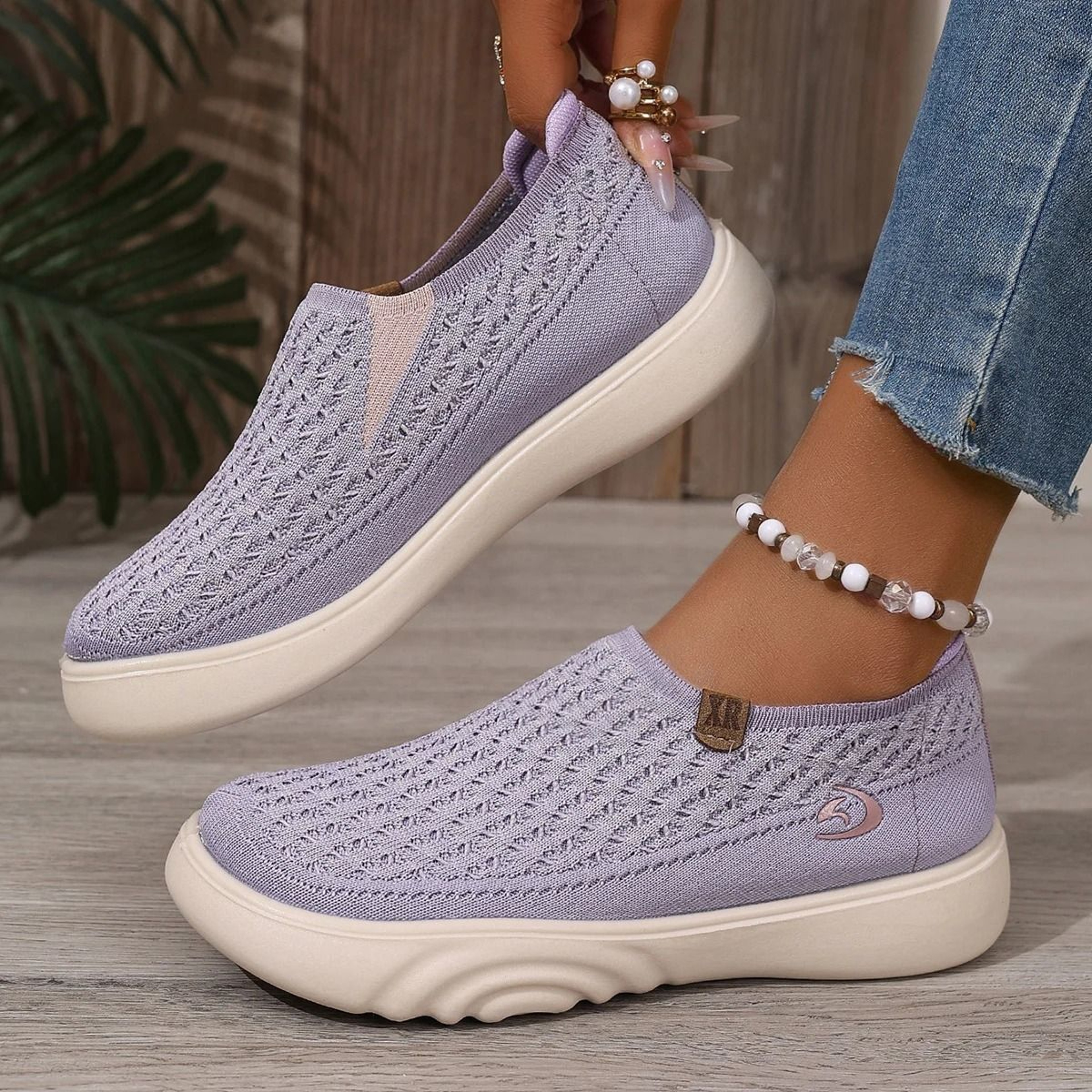 Women Summer Casual Flat Shoes Comfortable Breathable Soft Bottom Outdoor Walking Shoes 4