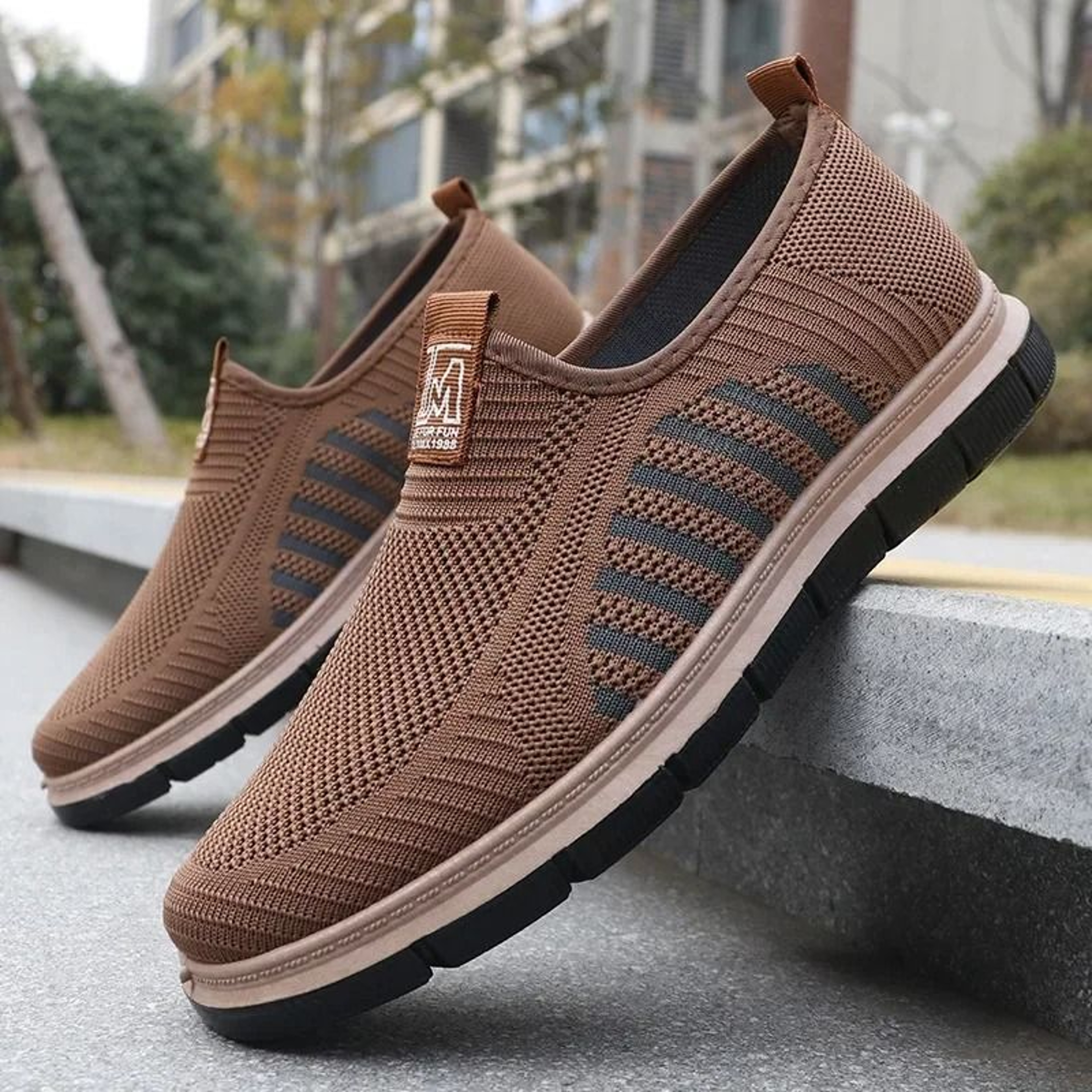 Mens Casual Sneakers Breathable Lightweight Mesh Soft Sole Antibacterial 3