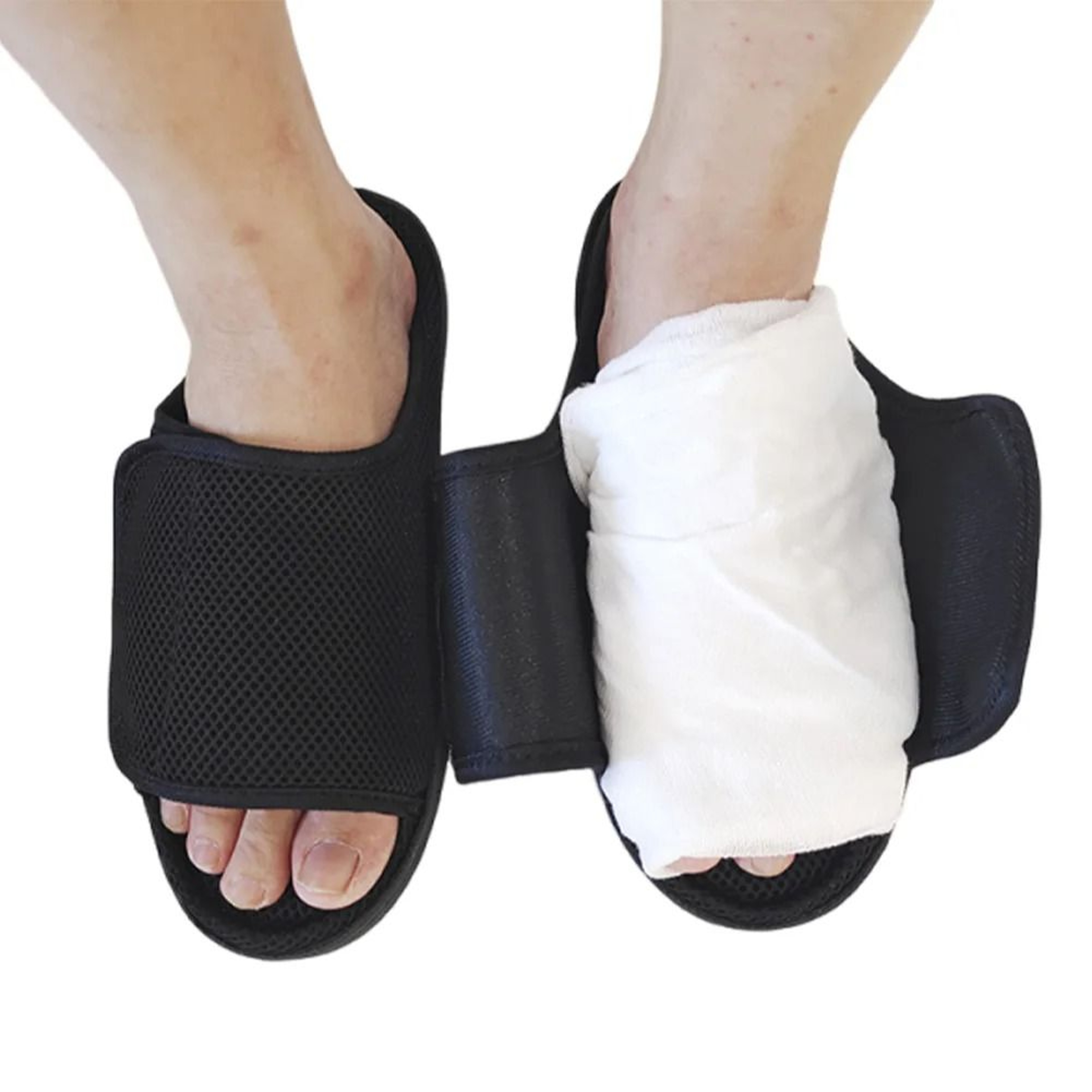 Mens Womens Diabetic Slippers Memory Foam Orthopedic Slippers Adjustable Slide Indoor Outdoor 0