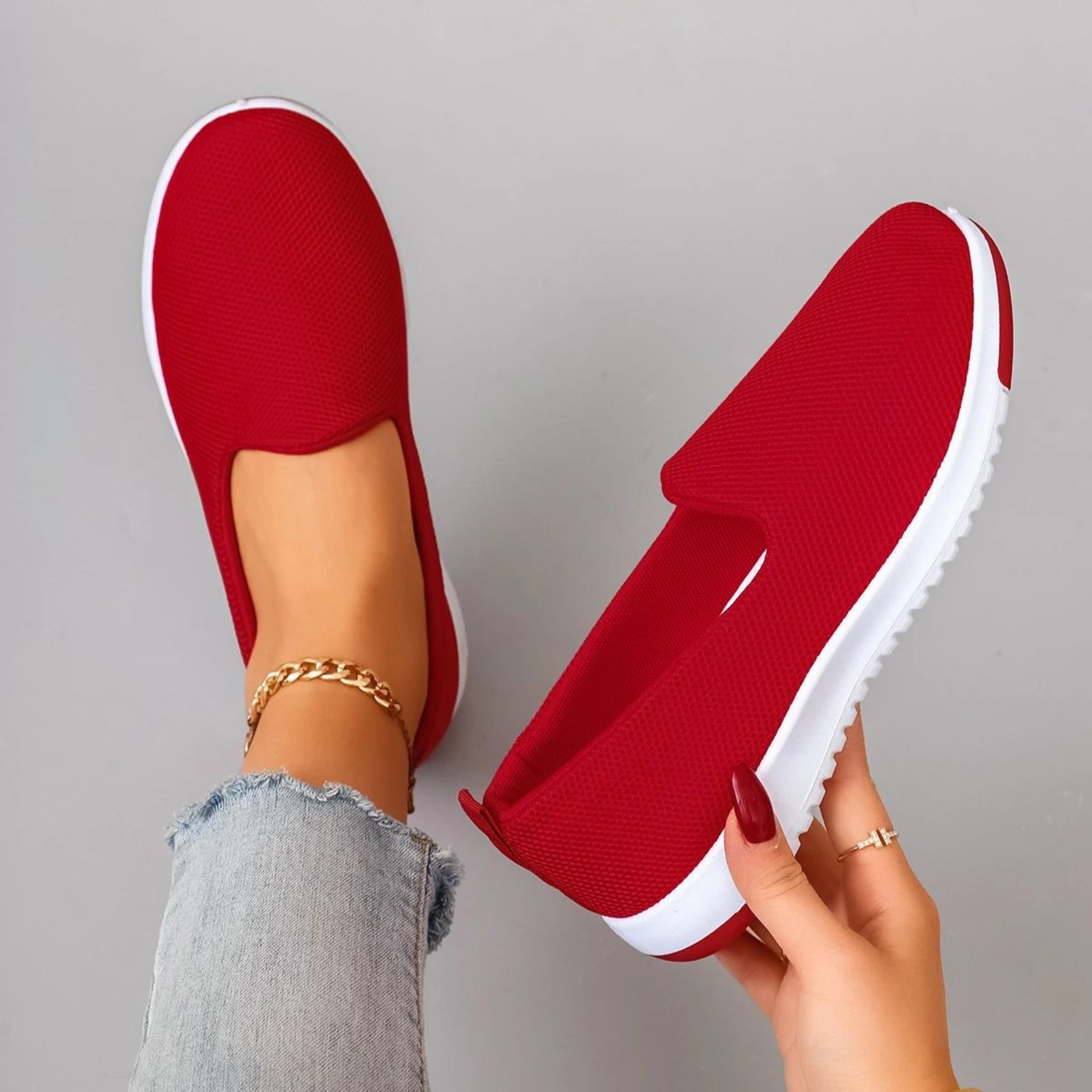 Womens Summer Breathable Mesh Casual Sneakers 7