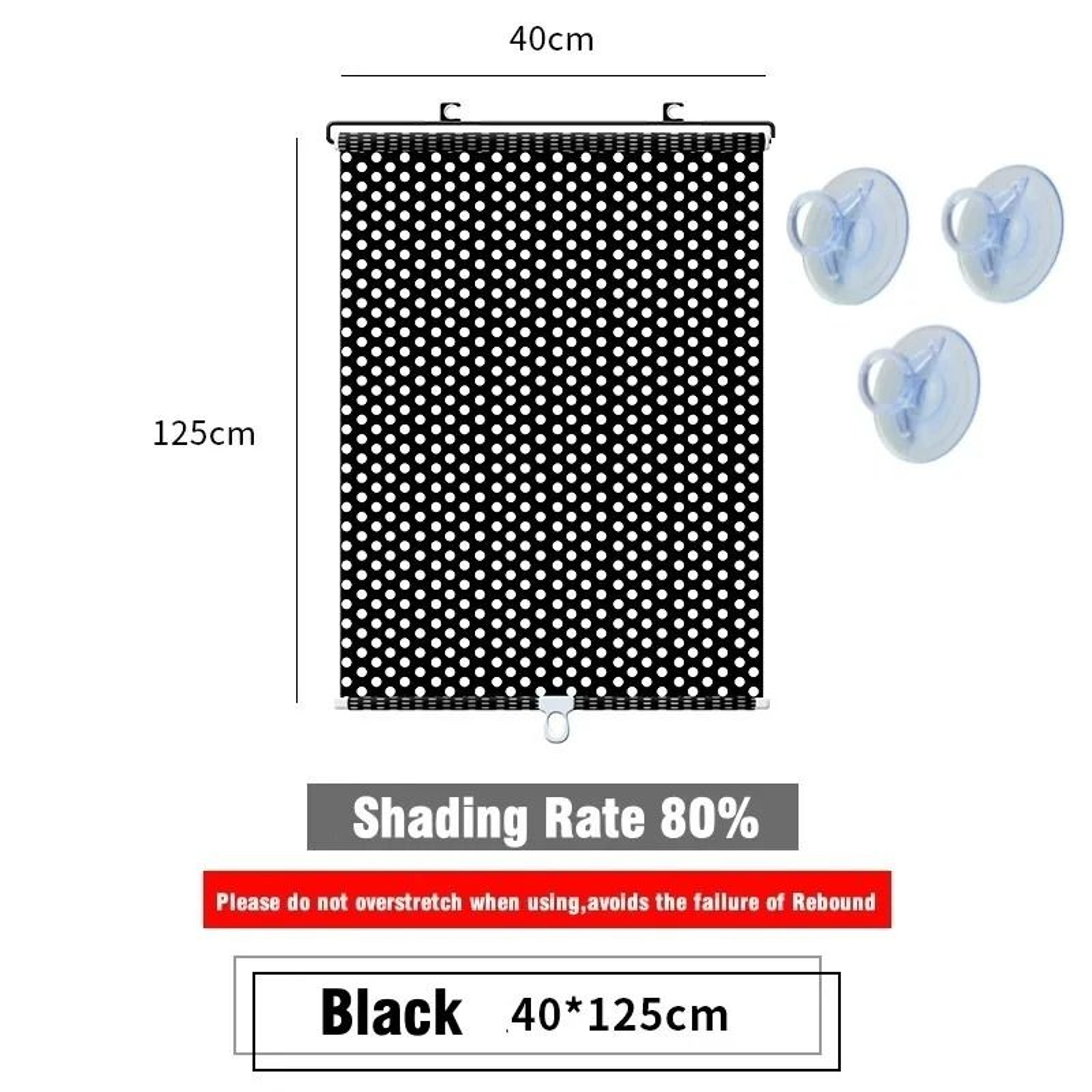 Universal Suction Cup Blackout Roller Blinds For Windows And Cars 8