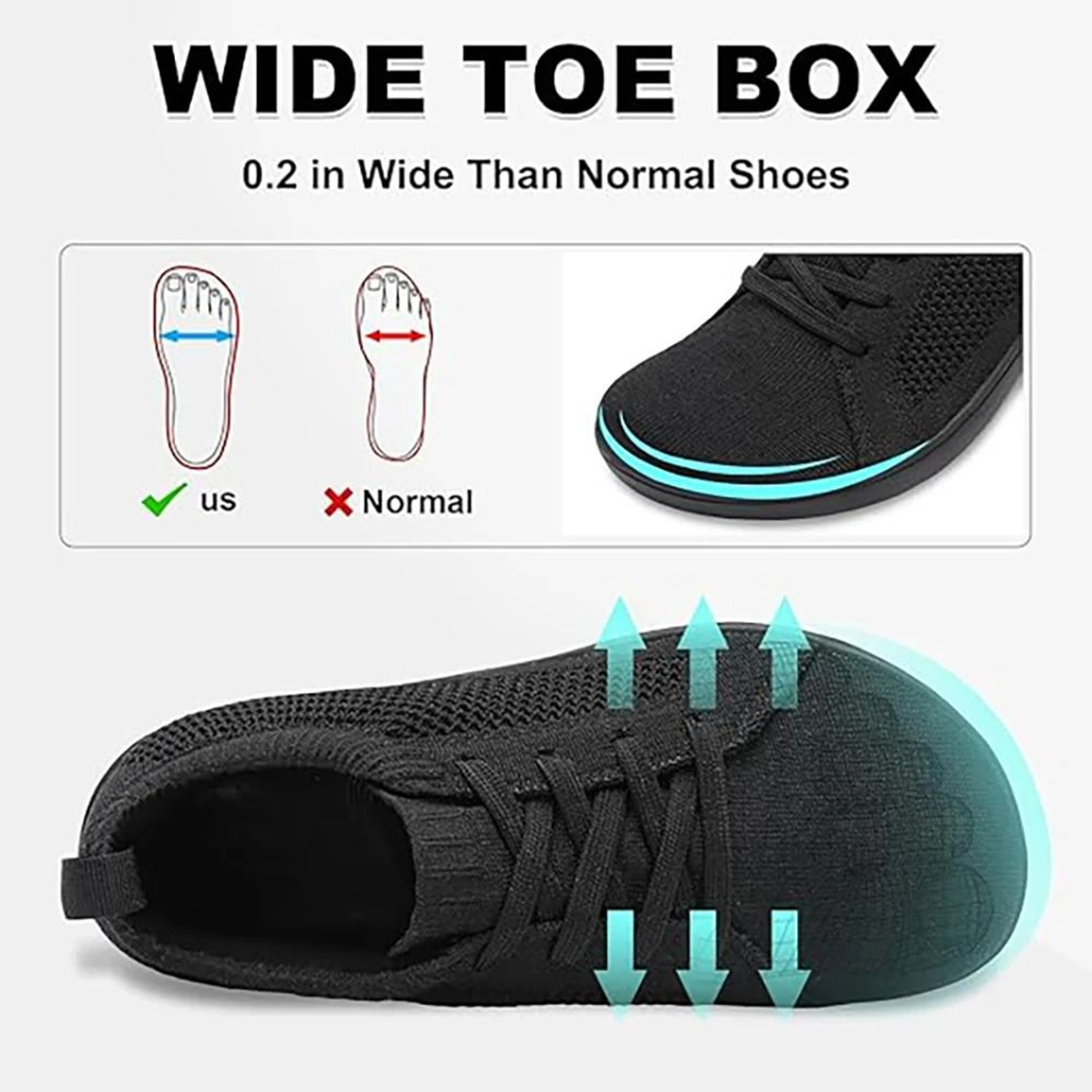 Minimalist Barefoot Shoes Unisex Lightweight Breathable Wide Toe Running Walking Shoes 3