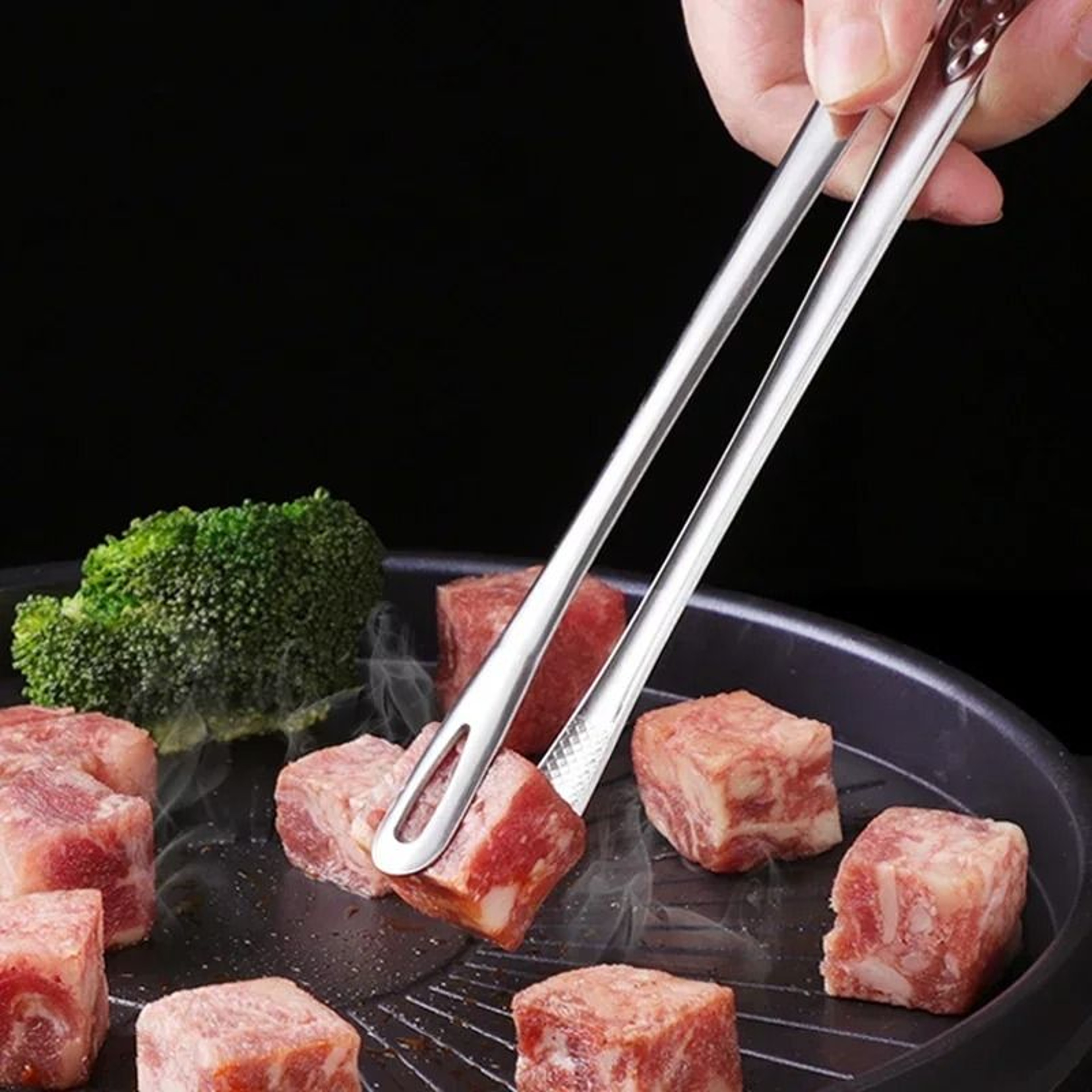 Stainless Steel Kitchen Tongs For Cooking And BBQ Grill 4